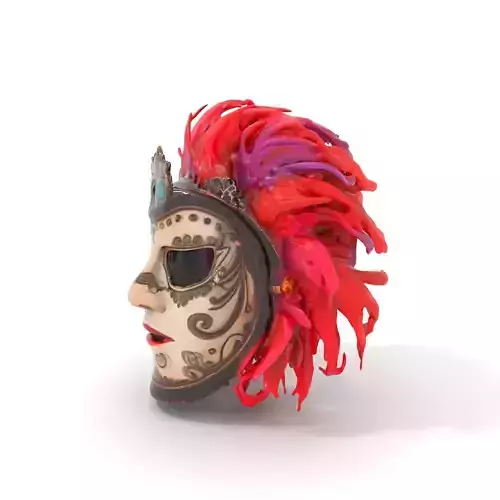 Elegant Venetian Mask model pack Low-poly 3D model