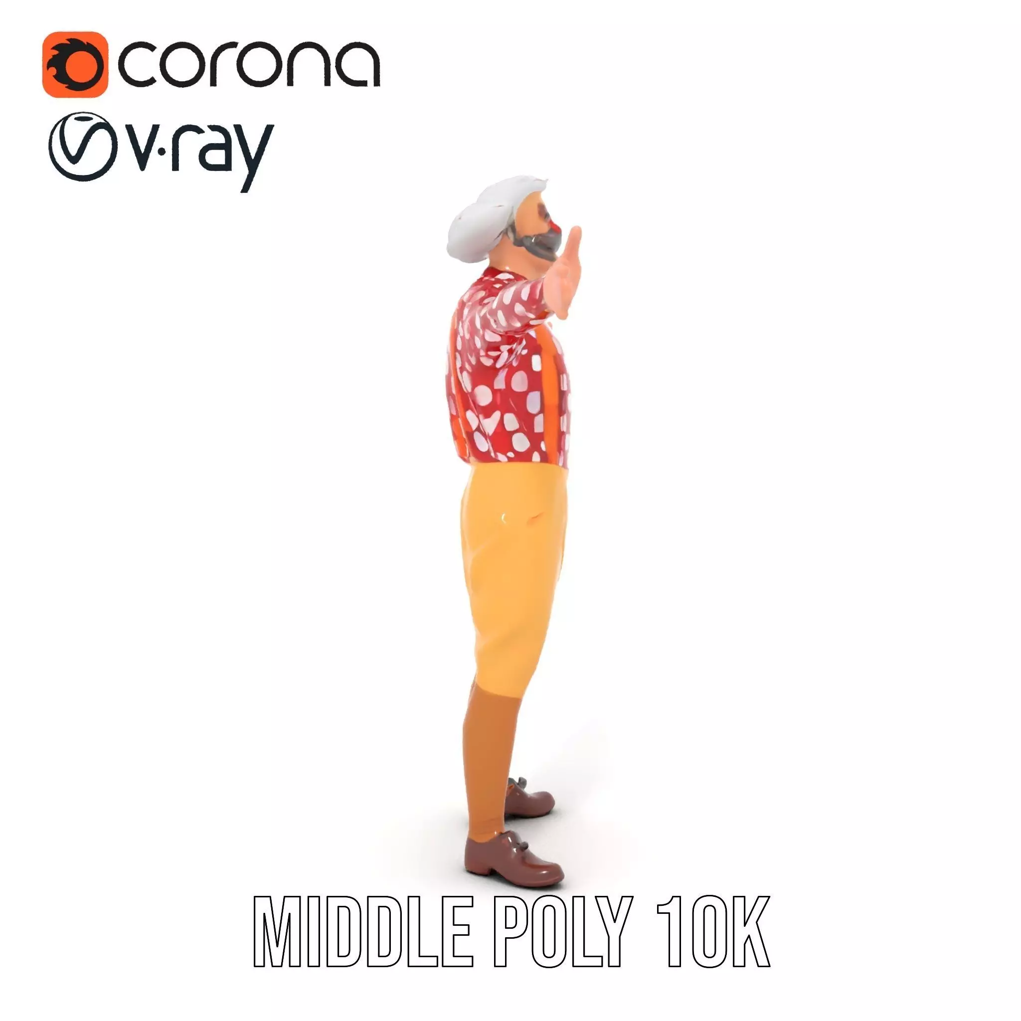 Colorful Clown Character model pack Low-poly 3D model_26