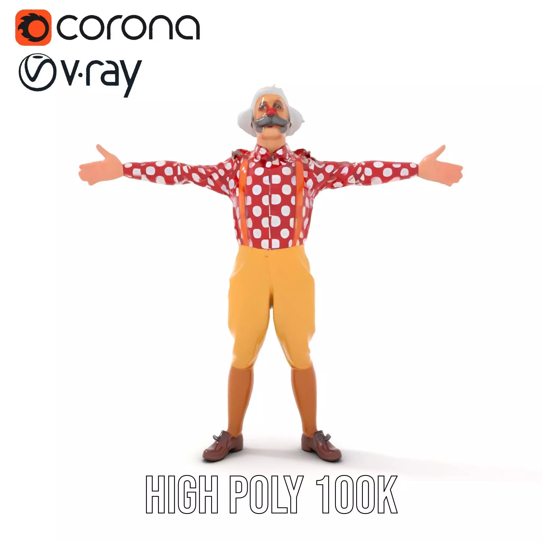Colorful Clown Character model pack Low-poly 3D model_22