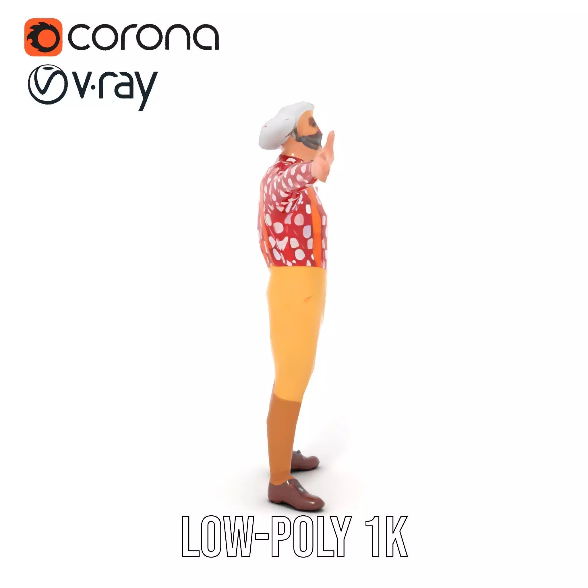 Colorful Clown Character model pack Low-poly 3D model_12