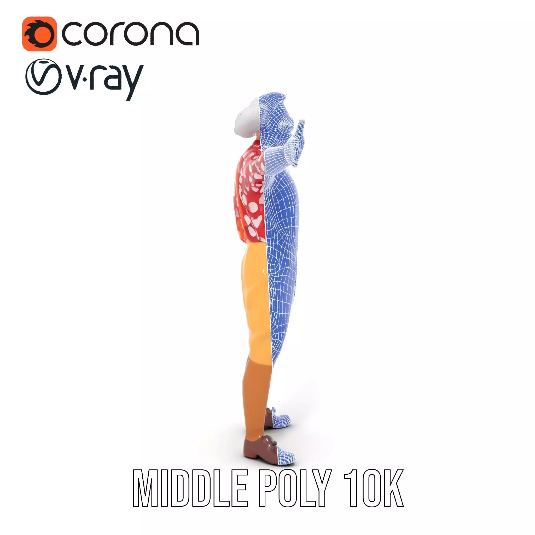 Colorful Clown Character model pack Low-poly 3D model_29