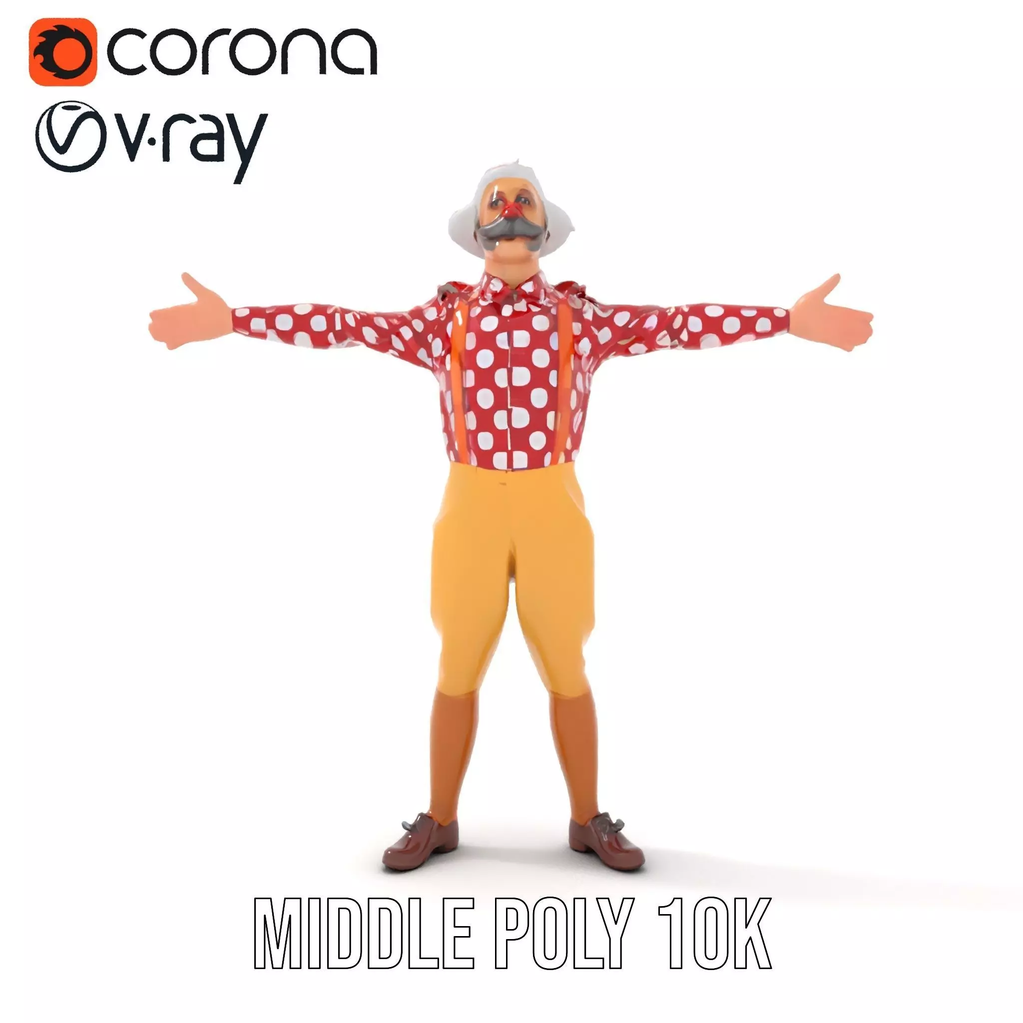 Colorful Clown Character model pack Low-poly 3D model_15