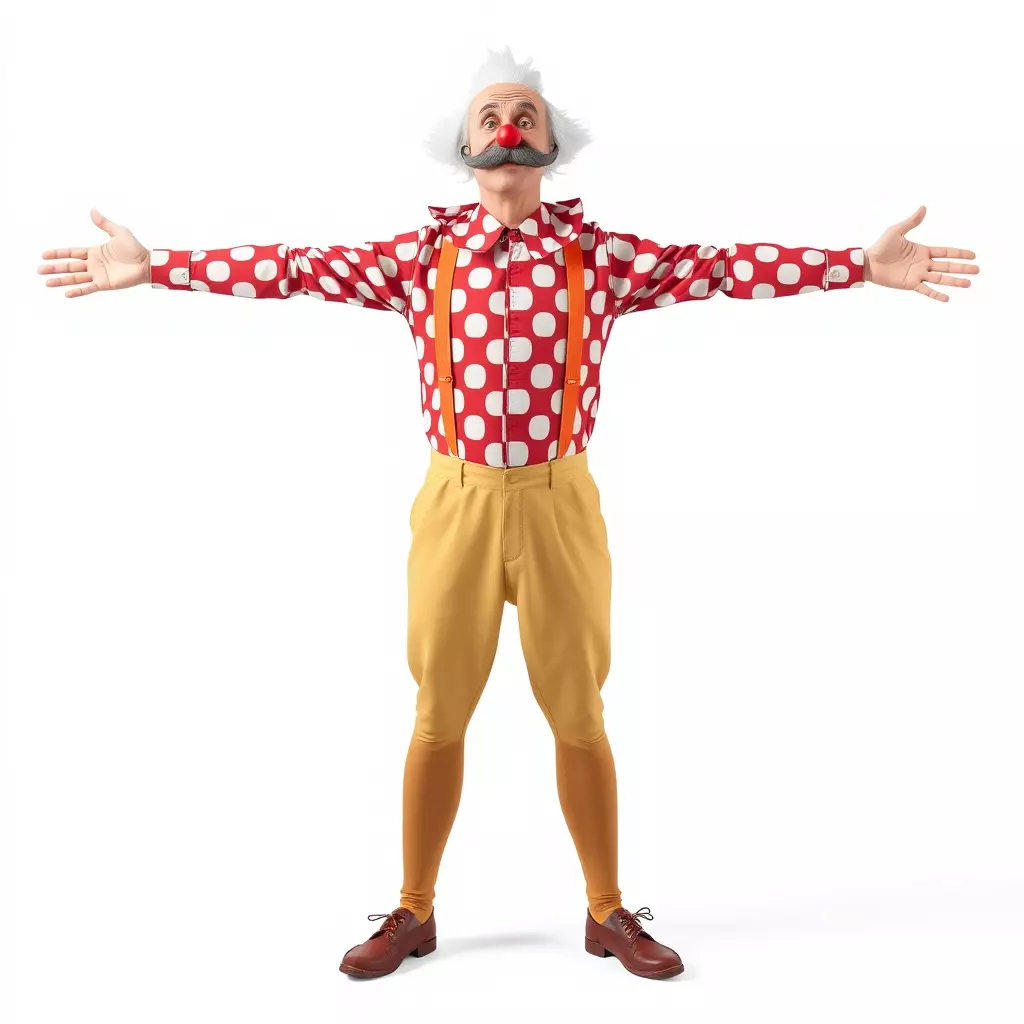 Colorful Clown Character model pack Low-poly 3D model_2