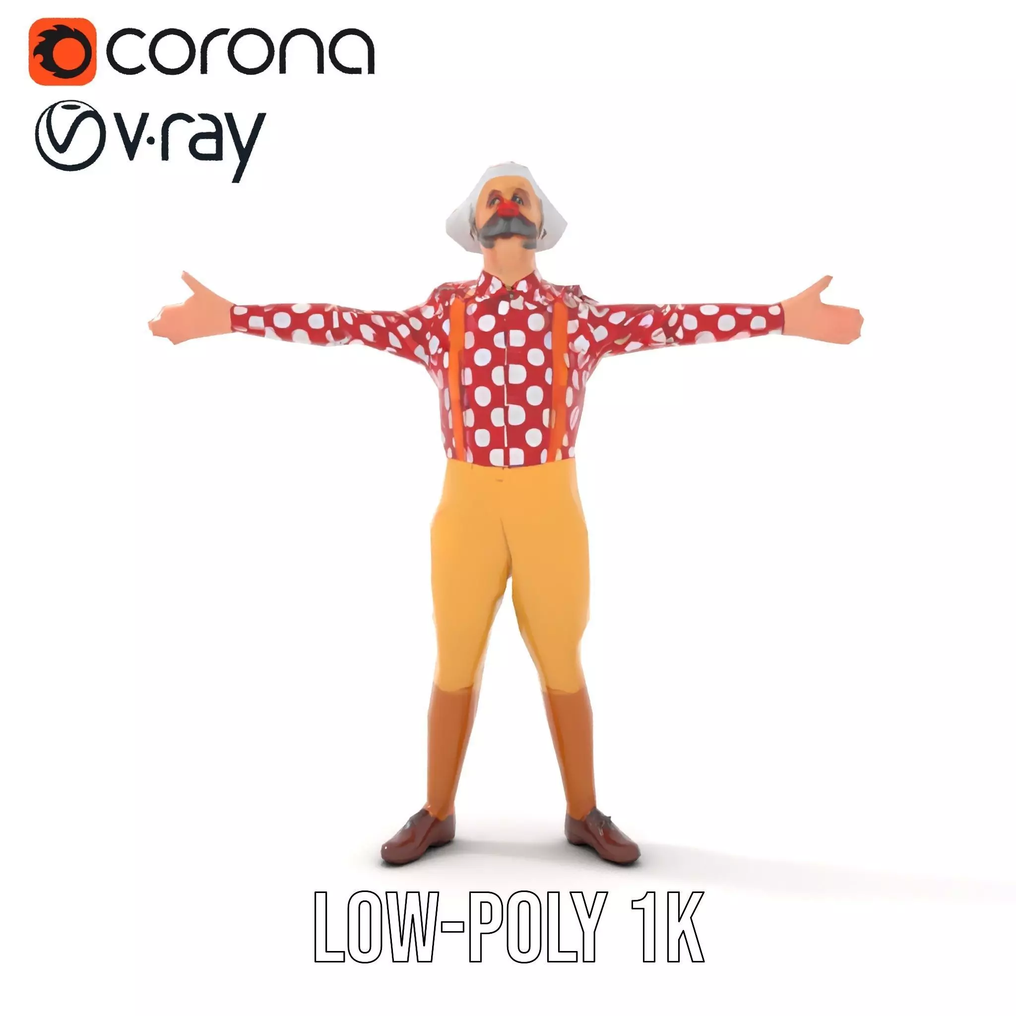 Colorful Clown Character model pack Low-poly 3D model_18