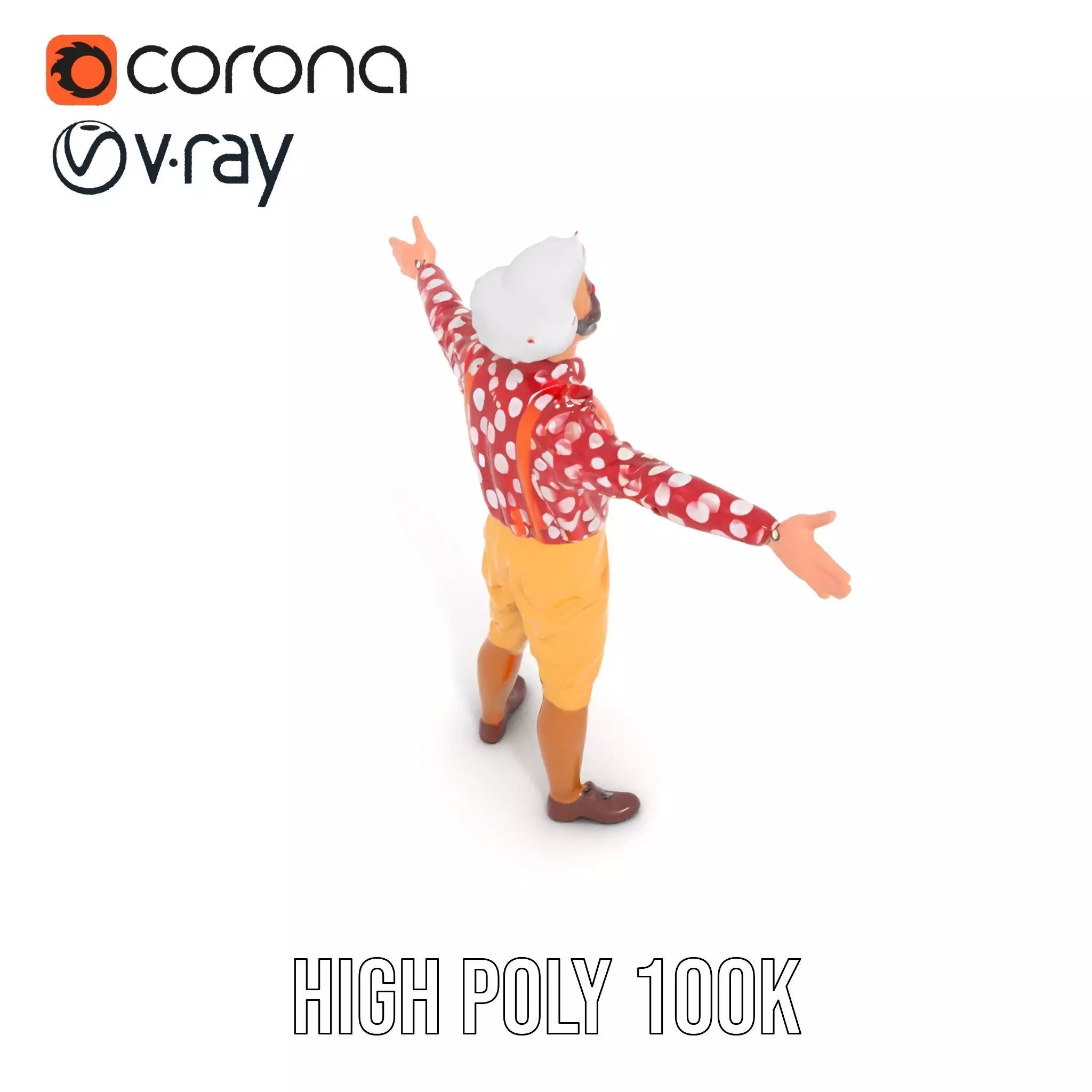 Colorful Clown Character model pack Low-poly 3D model_28