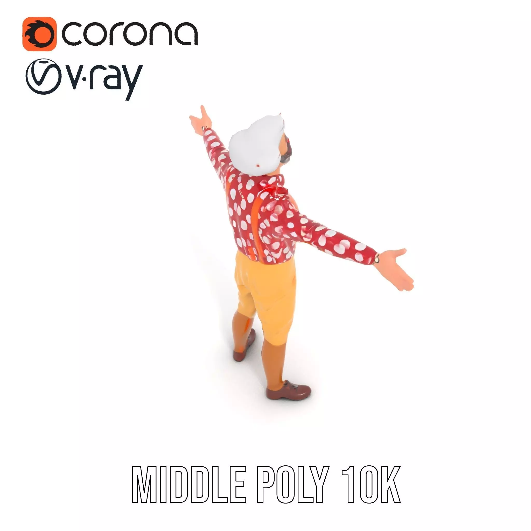 Colorful Clown Character model pack Low-poly 3D model_20