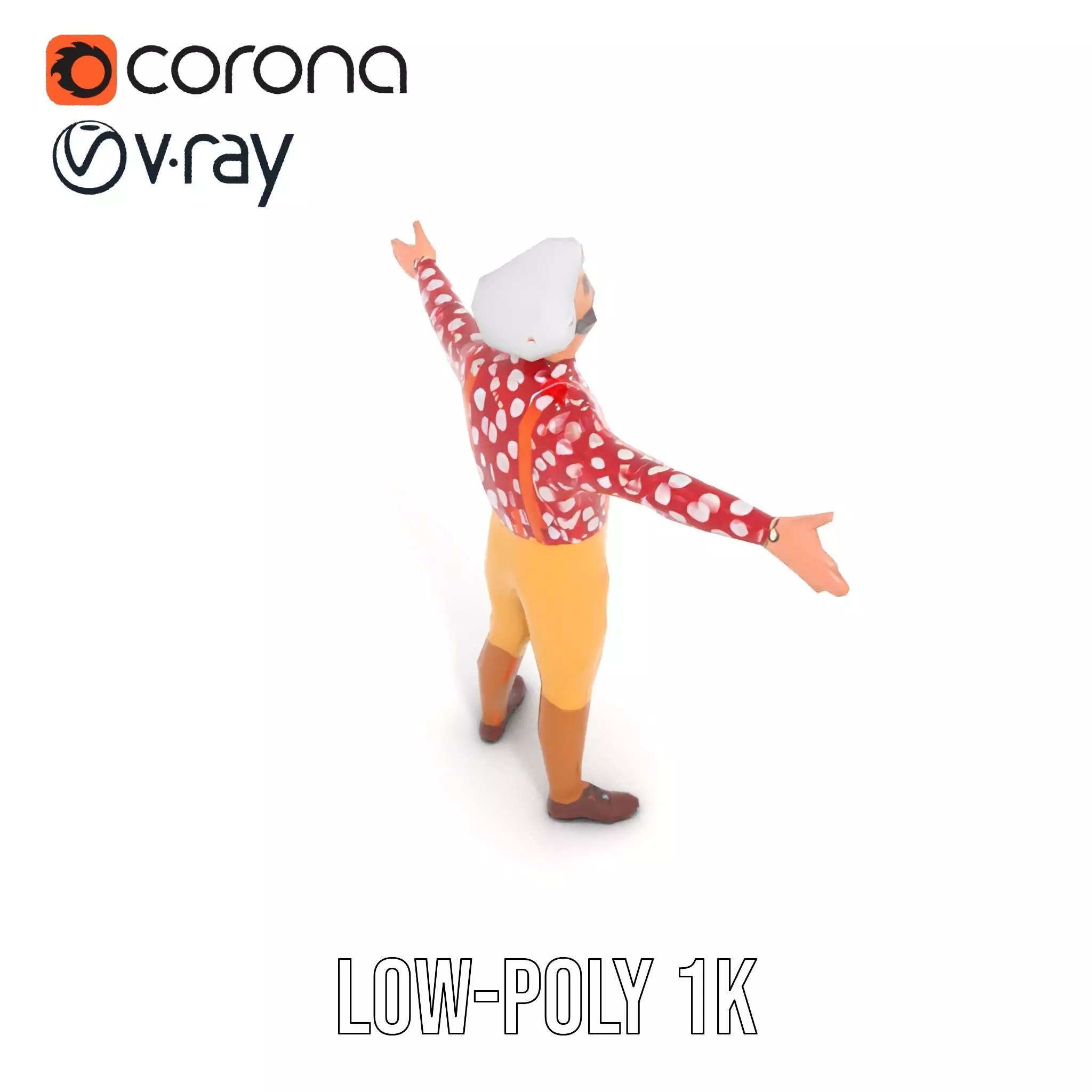 Colorful Clown Character model pack Low-poly 3D model_14