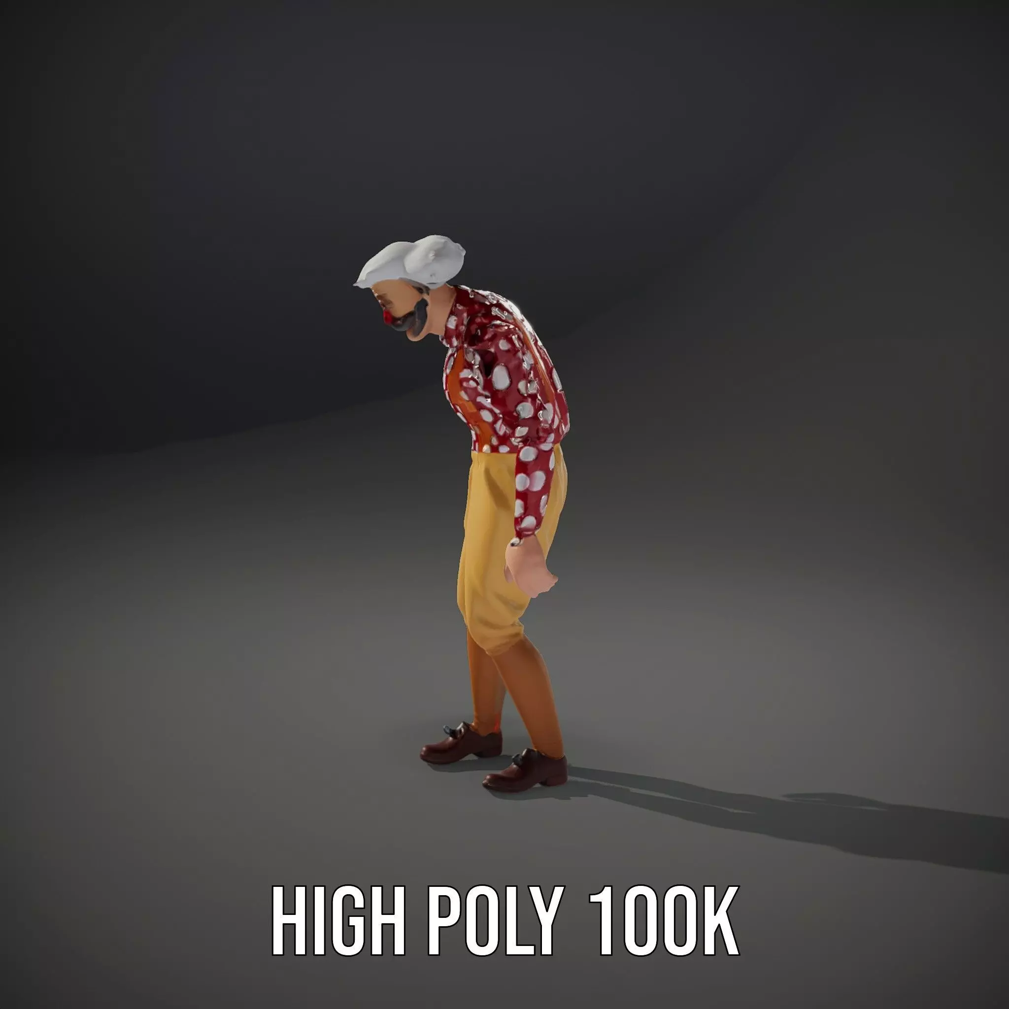 Colorful Clown Character model pack Low-poly 3D model_10