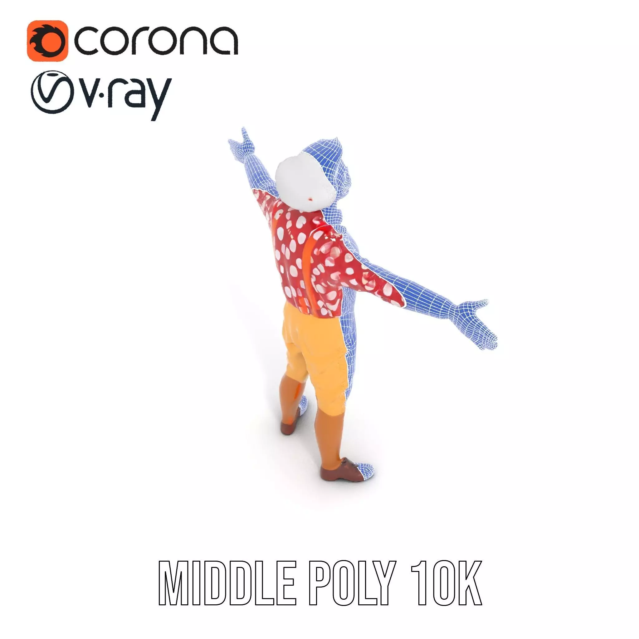 Colorful Clown Character model pack Low-poly 3D model_23