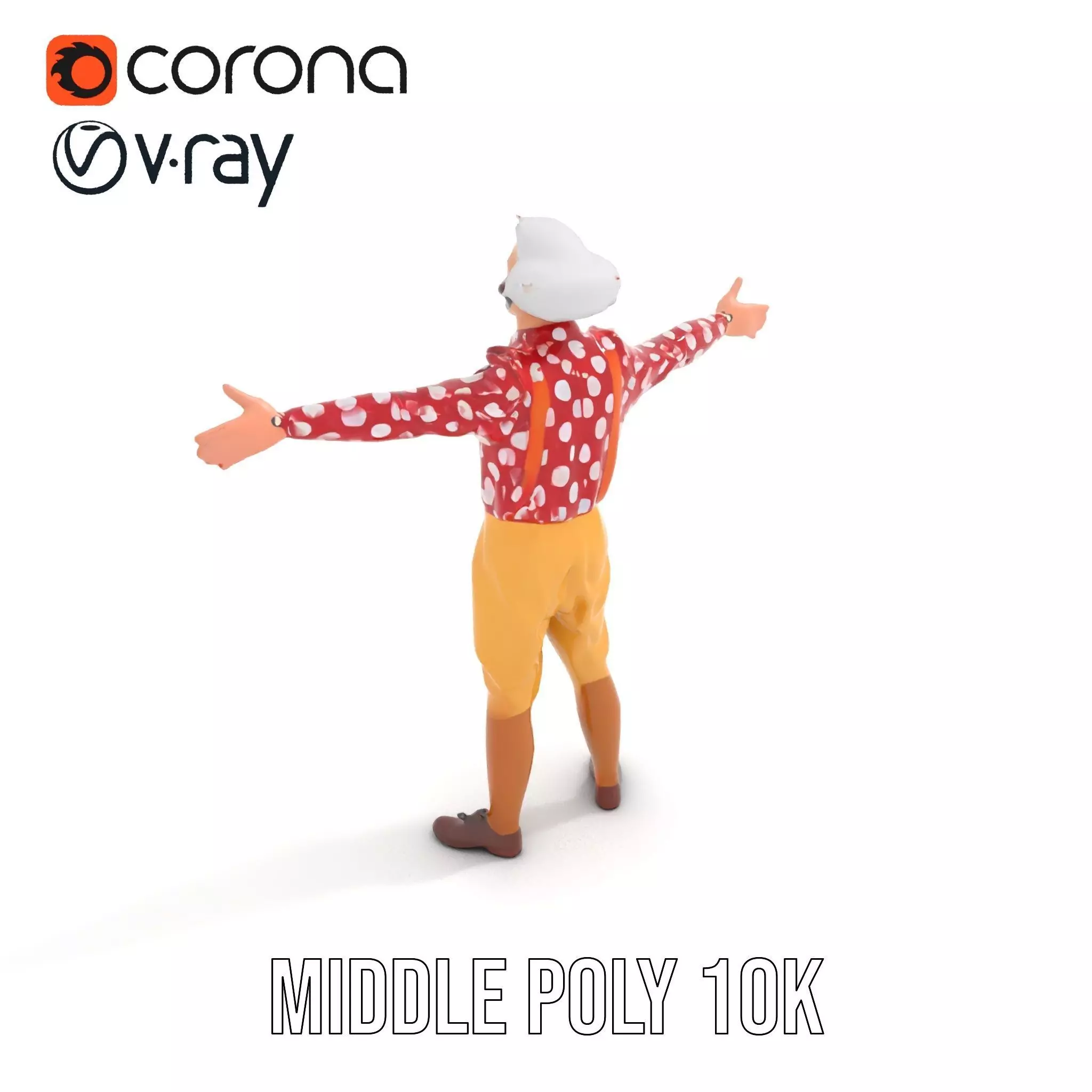 Colorful Clown Character model pack Low-poly 3D model_13