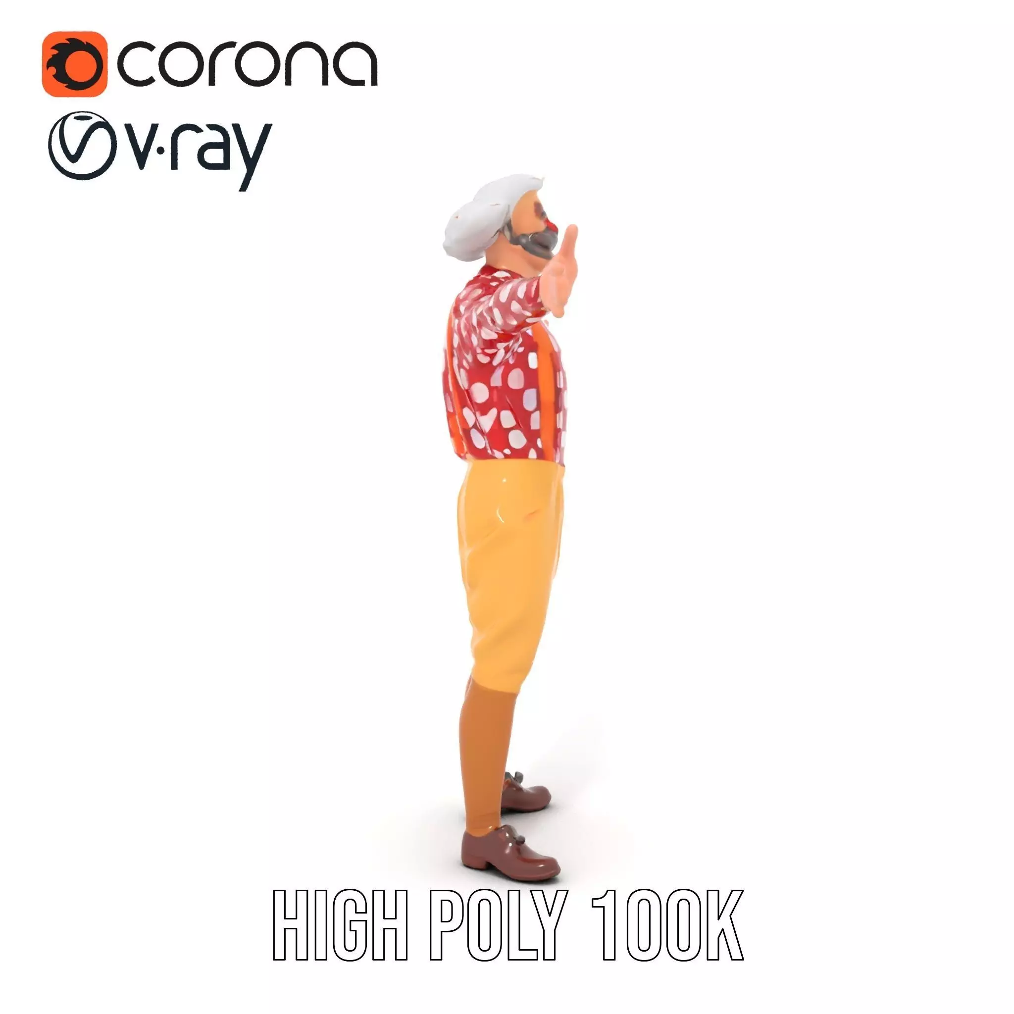 Colorful Clown Character model pack Low-poly 3D model_19