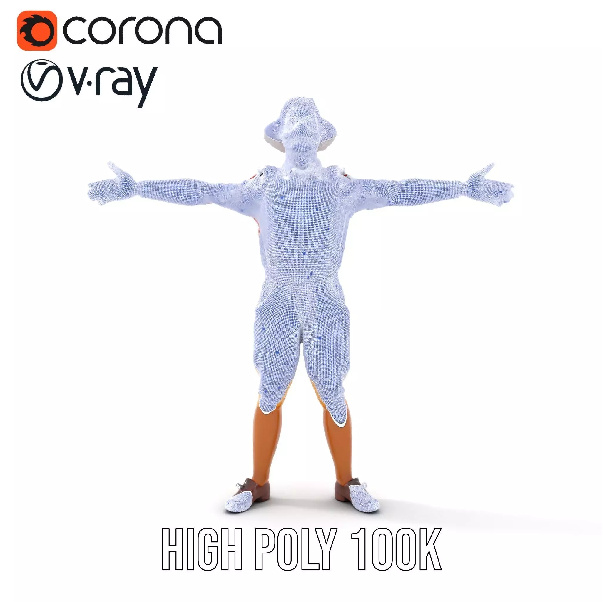 Colorful Clown Character model pack Low-poly 3D model_32