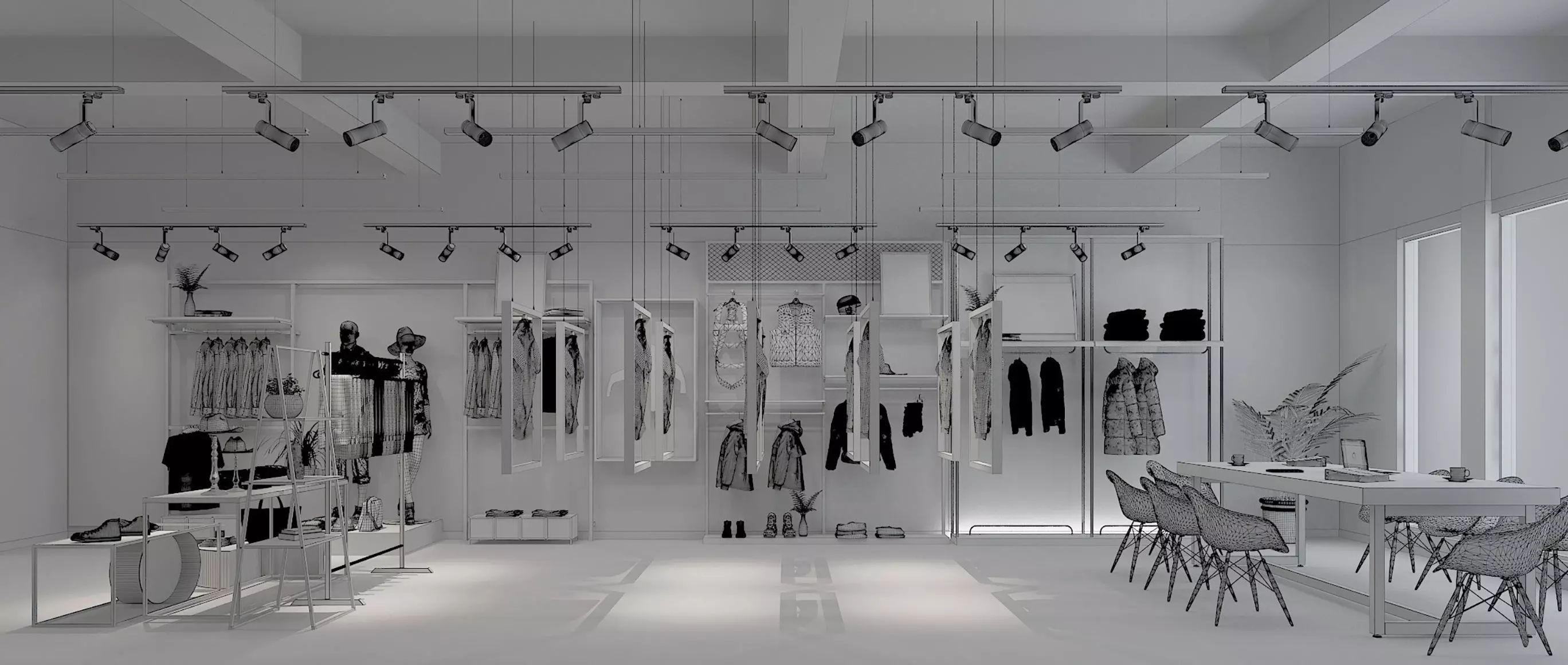 Shoe store interior 3D model_4