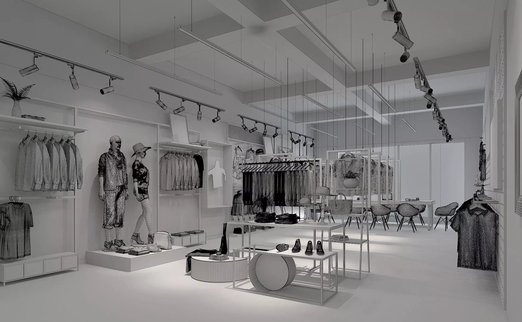 Shoe store interior 3D model_3