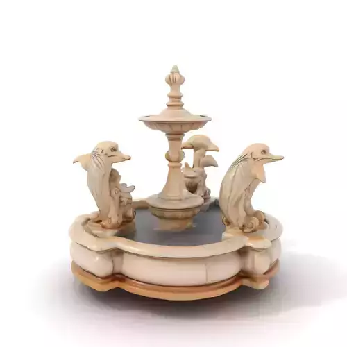 Elegant Dolphin Fountain model pack