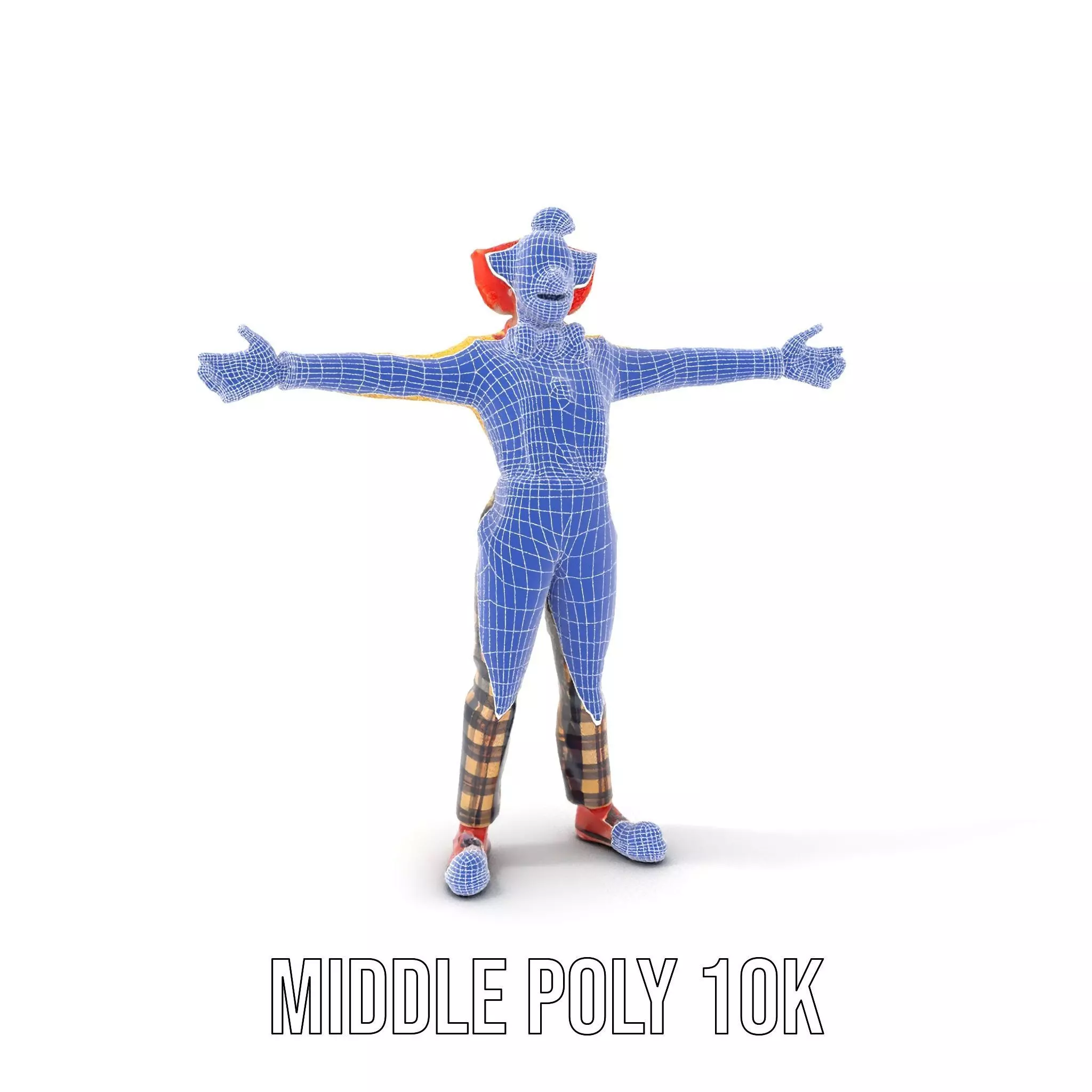 Cheerful Clown Character model pack Low-poly 3D model_15