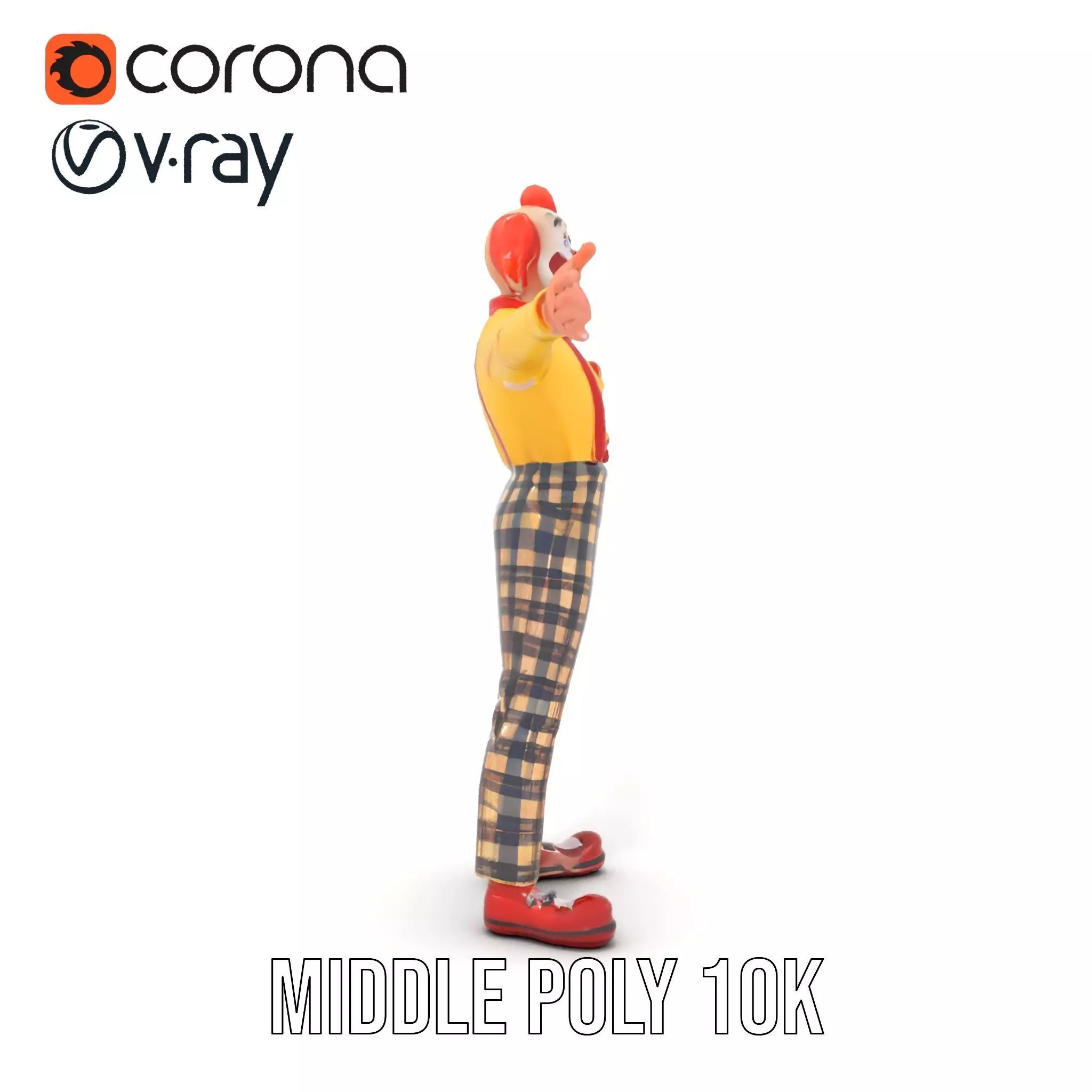 Cheerful Clown Character model pack Low-poly 3D model_26