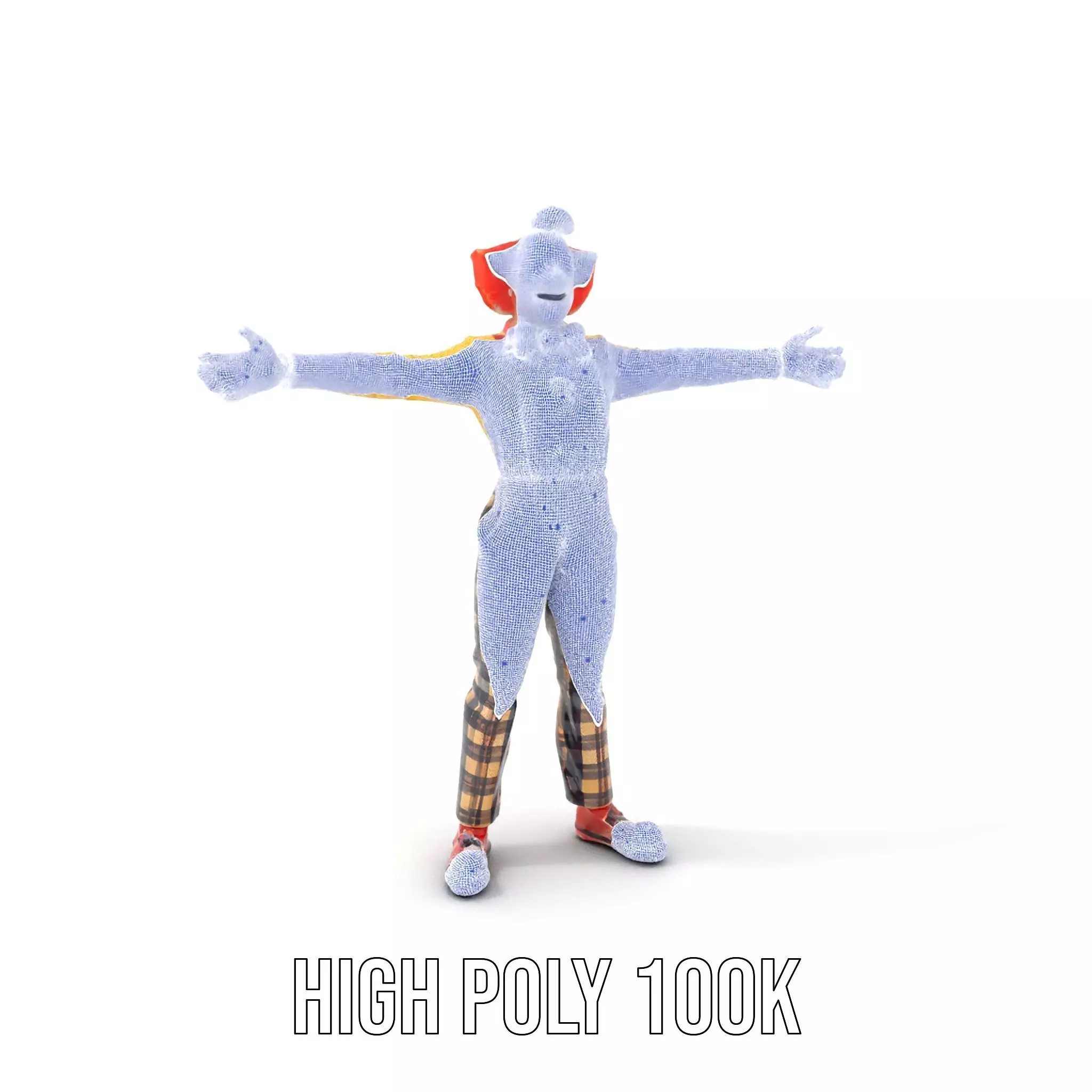 Cheerful Clown Character model pack Low-poly 3D model_4