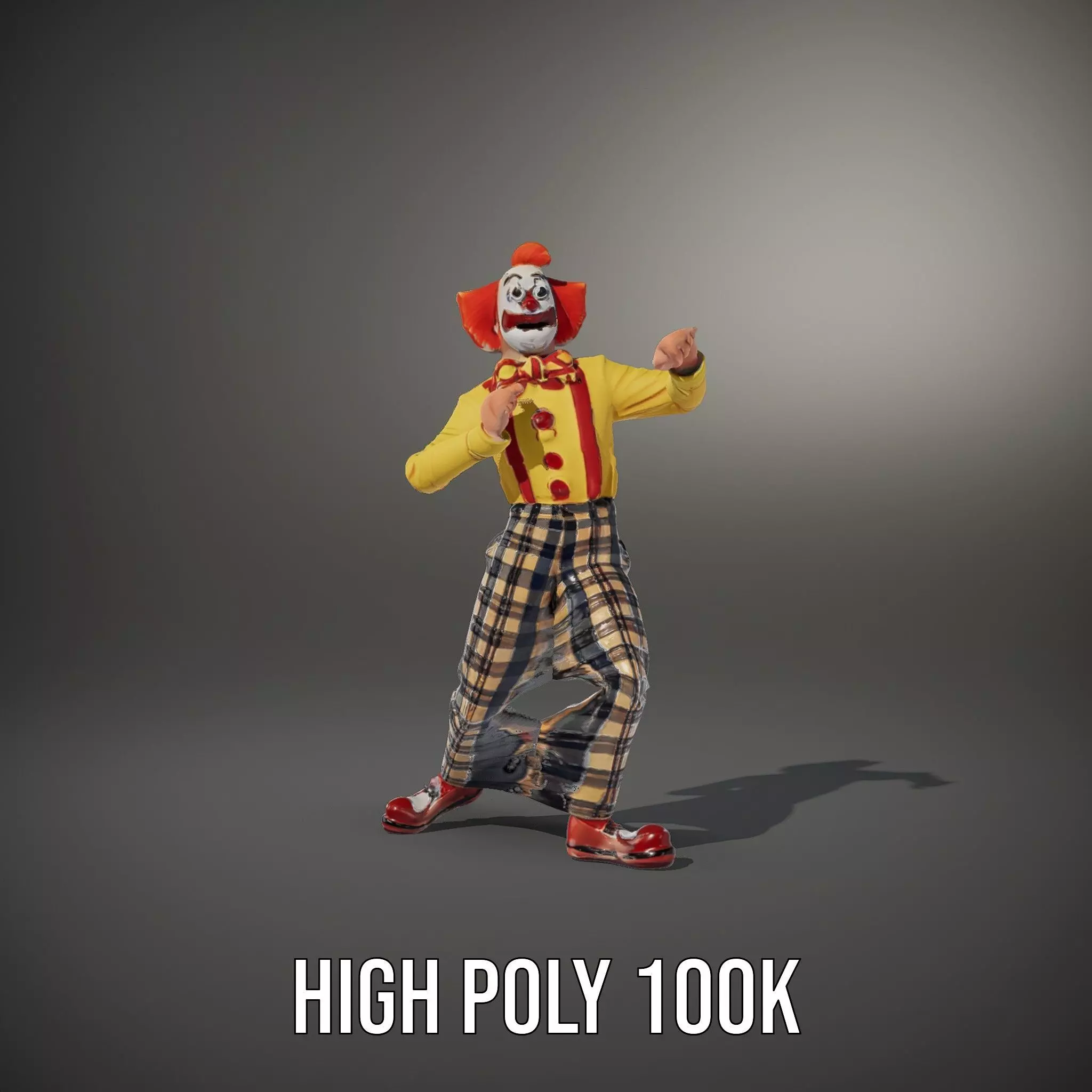 Cheerful Clown Character model pack Low-poly 3D model_8