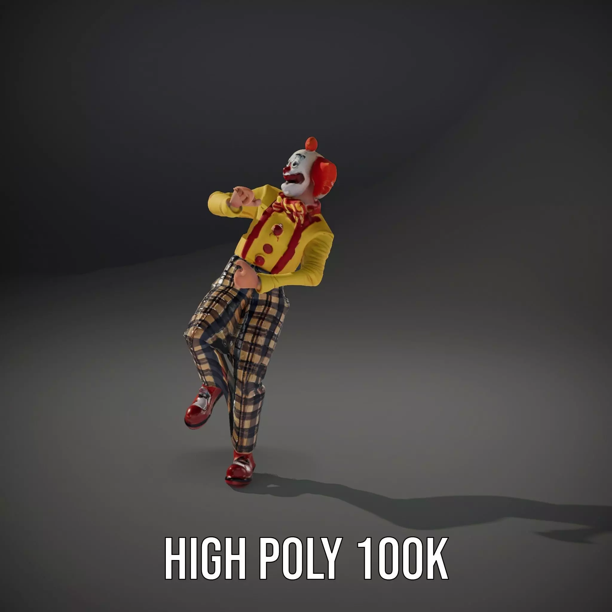 Cheerful Clown Character model pack Low-poly 3D model_10