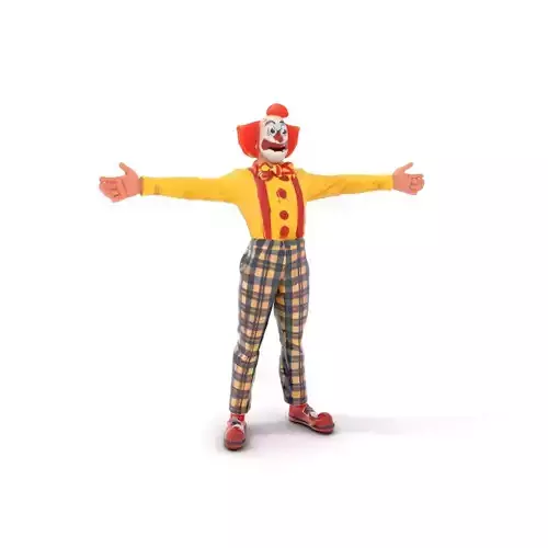 Cheerful Clown Character model pack Low-poly 3D model