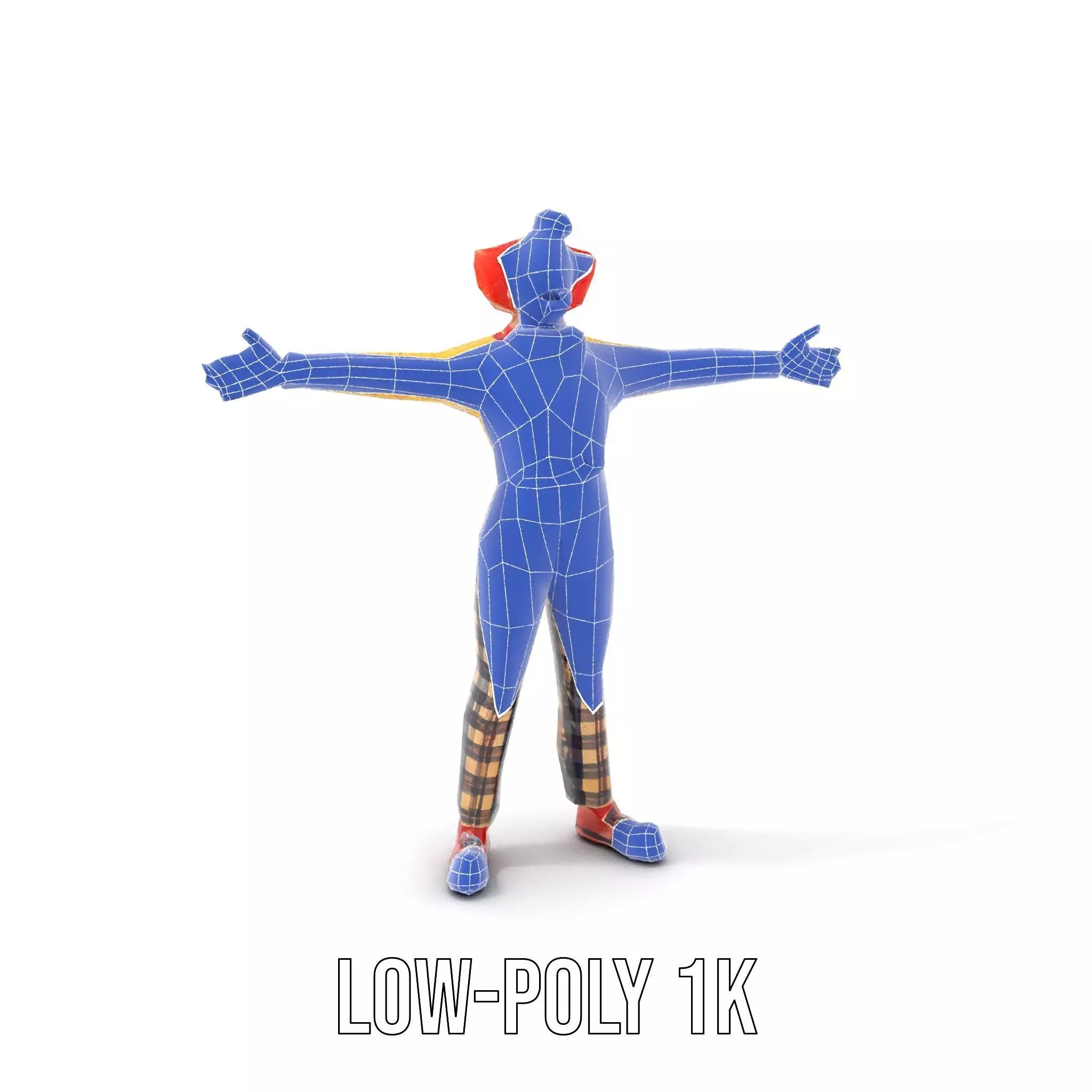 Cheerful Clown Character model pack Low-poly 3D model_19