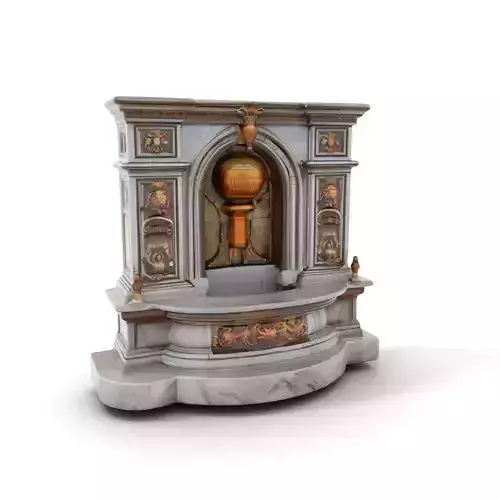 Ornate Fountain Sculpture model pack