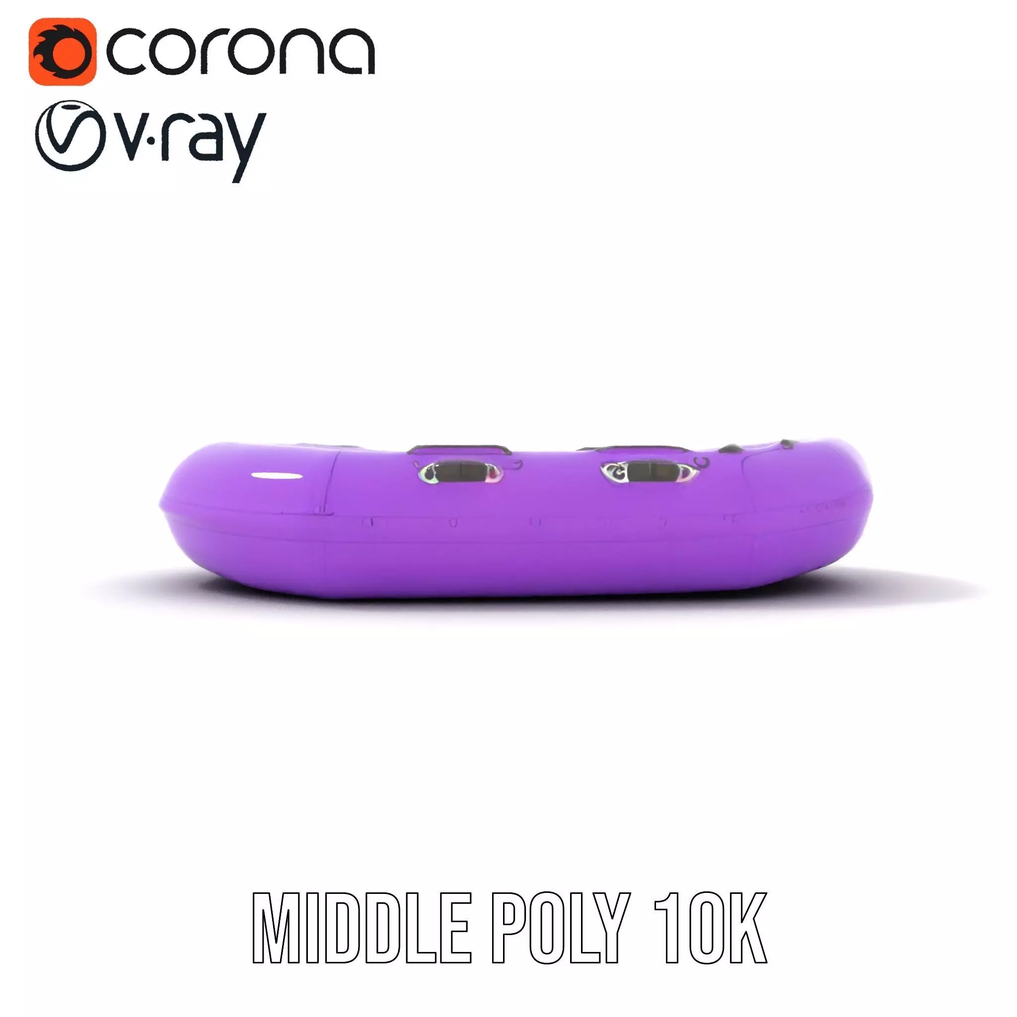 Vibrant Purple Raft model pack Low-poly 3D model_22