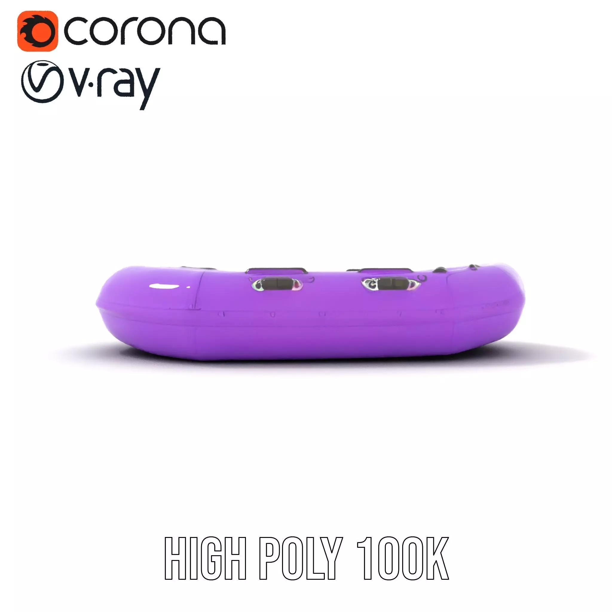 Vibrant Purple Raft model pack Low-poly 3D model_18