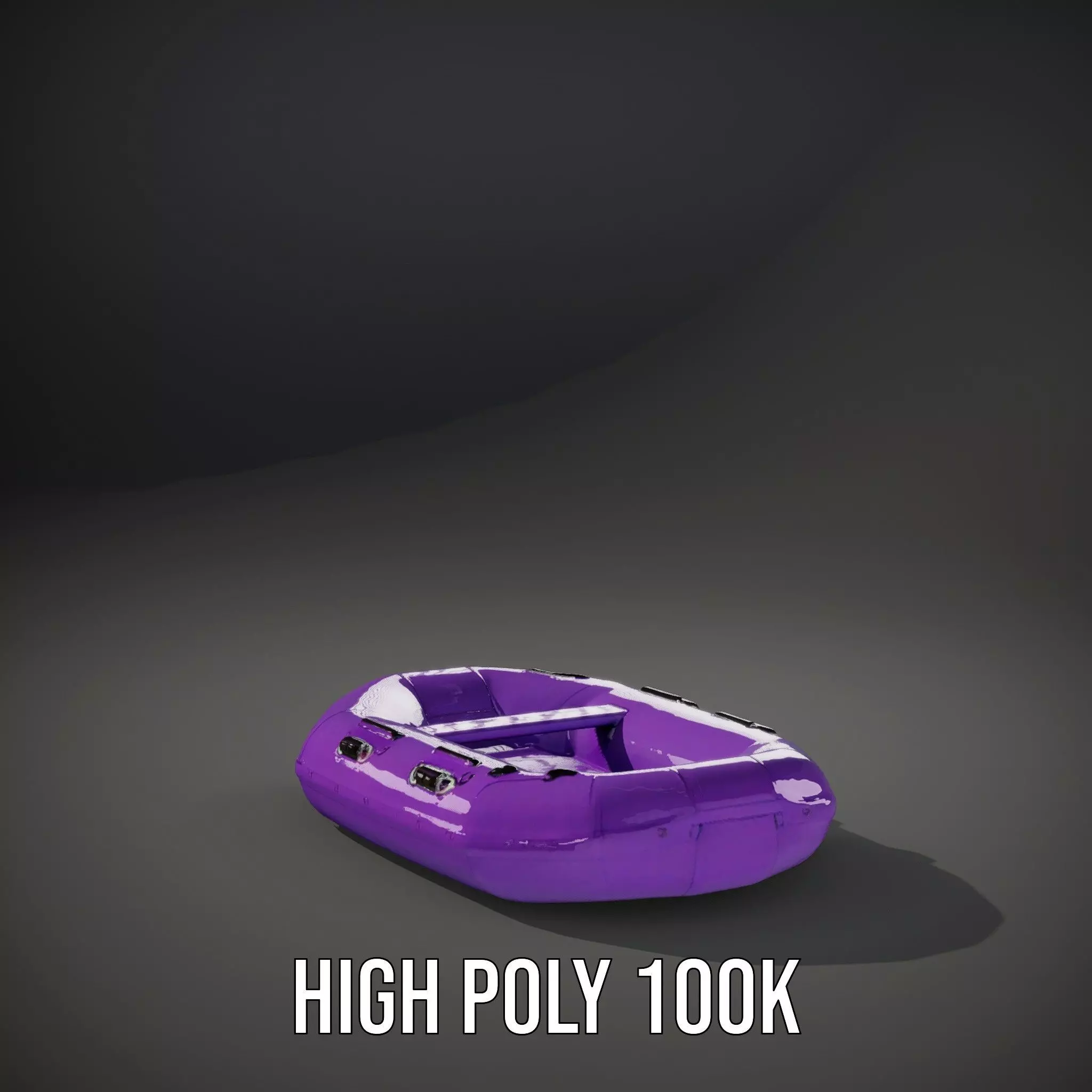 Vibrant Purple Raft model pack Low-poly 3D model_10