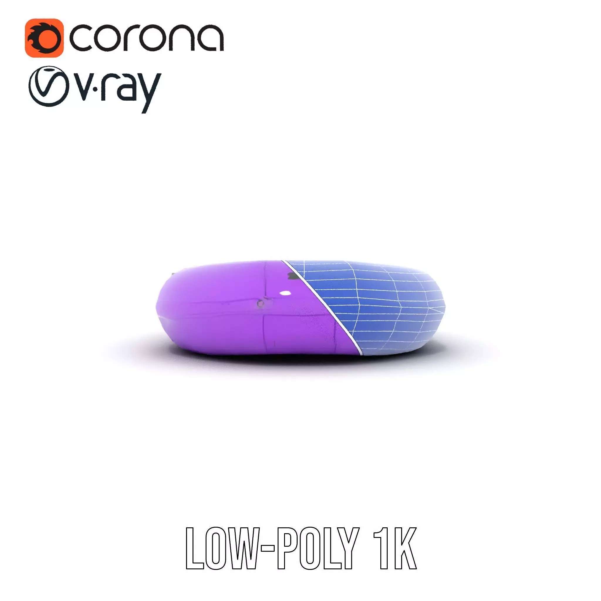 Vibrant Purple Raft model pack Low-poly 3D model_30