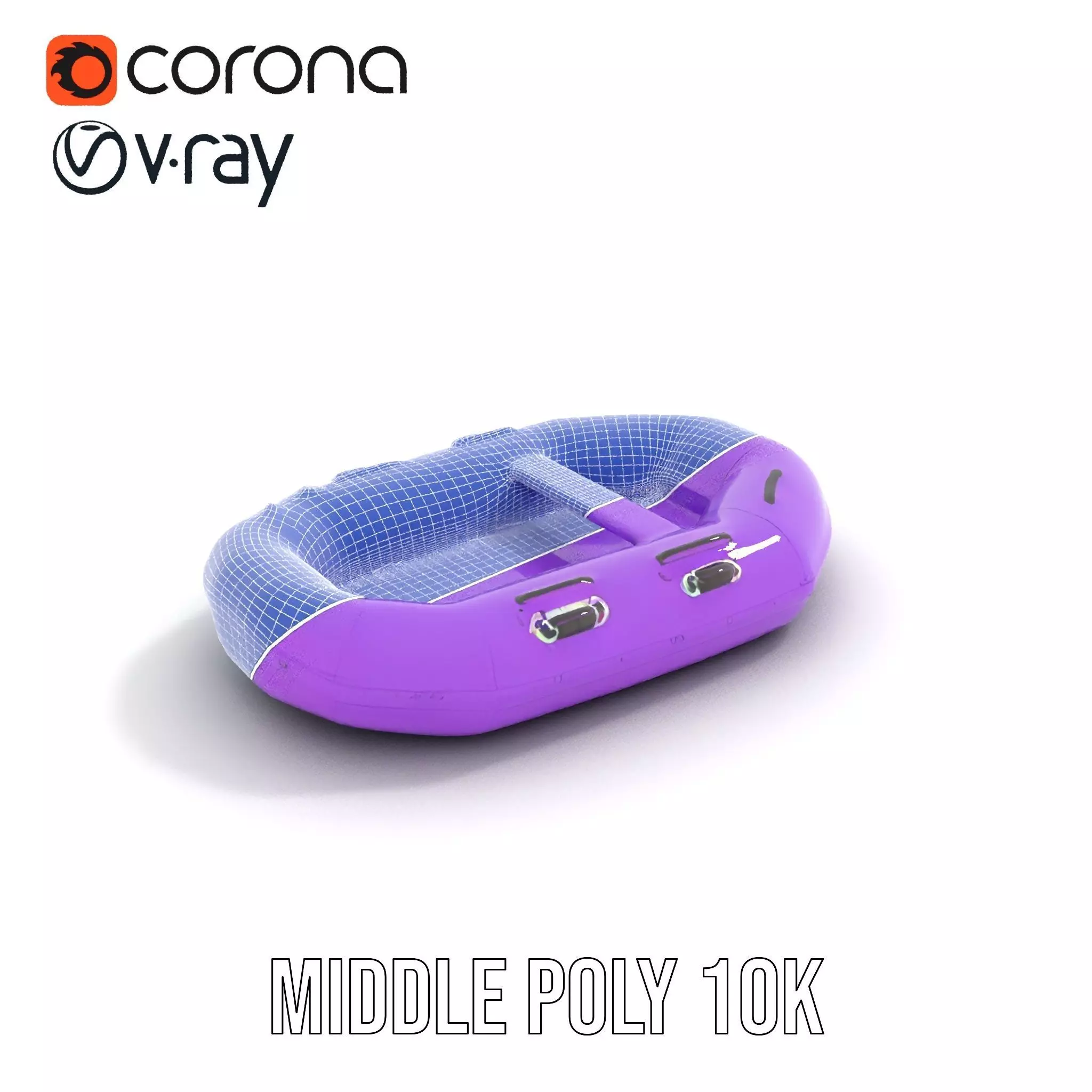 Vibrant Purple Raft model pack Low-poly 3D model_13
