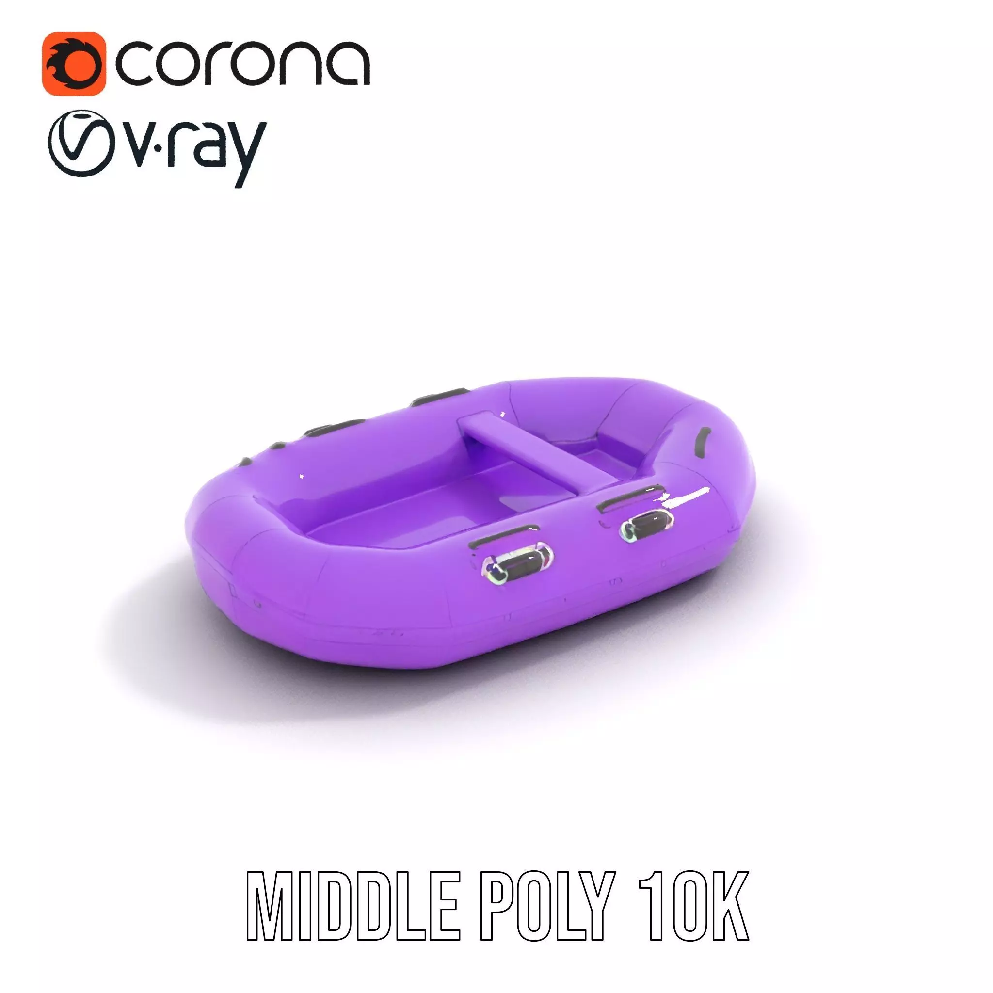 Vibrant Purple Raft model pack Low-poly 3D model_5