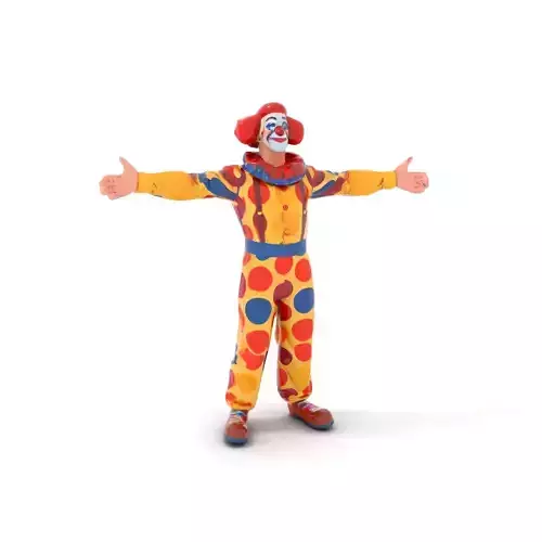Colorful Clown Outfit model pack Low-poly 3D model