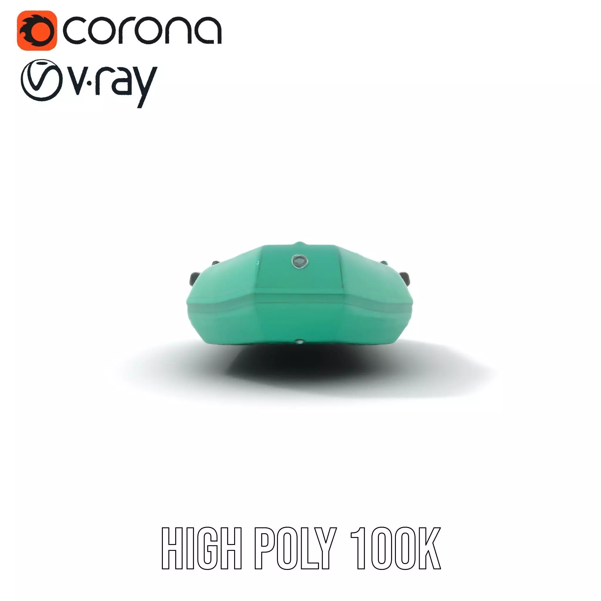 Emerald Inflatable Boat model pack Low-poly 3D model_29