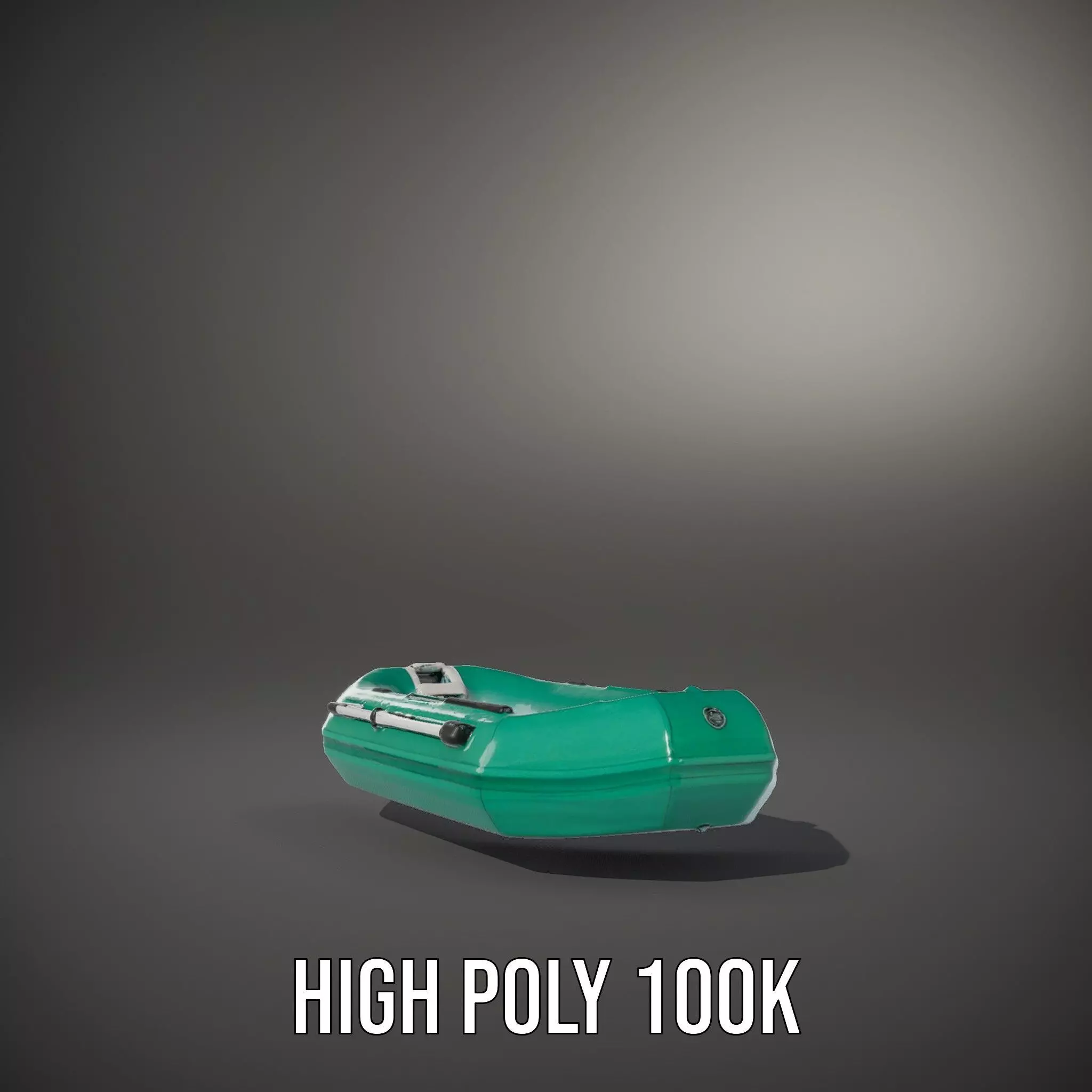 Emerald Inflatable Boat model pack Low-poly 3D model_10