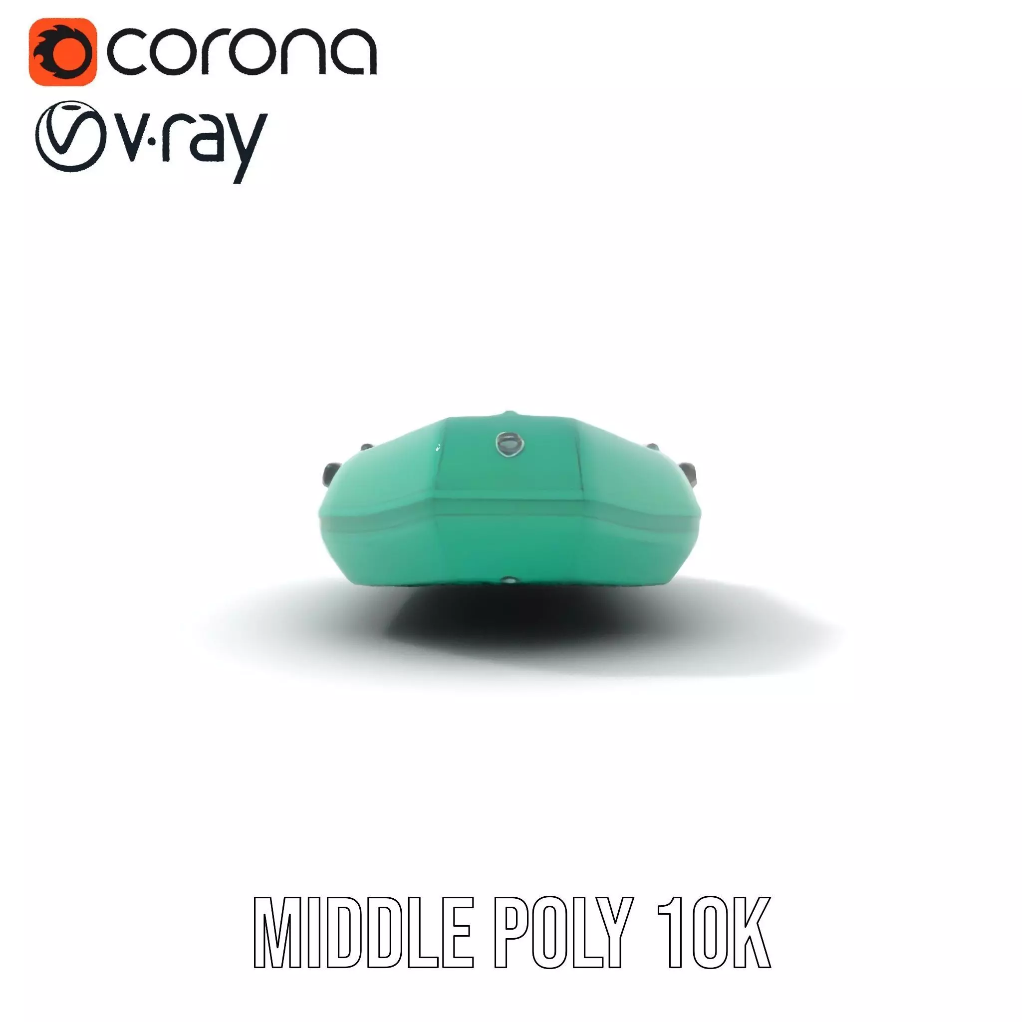 Emerald Inflatable Boat model pack Low-poly 3D model_5