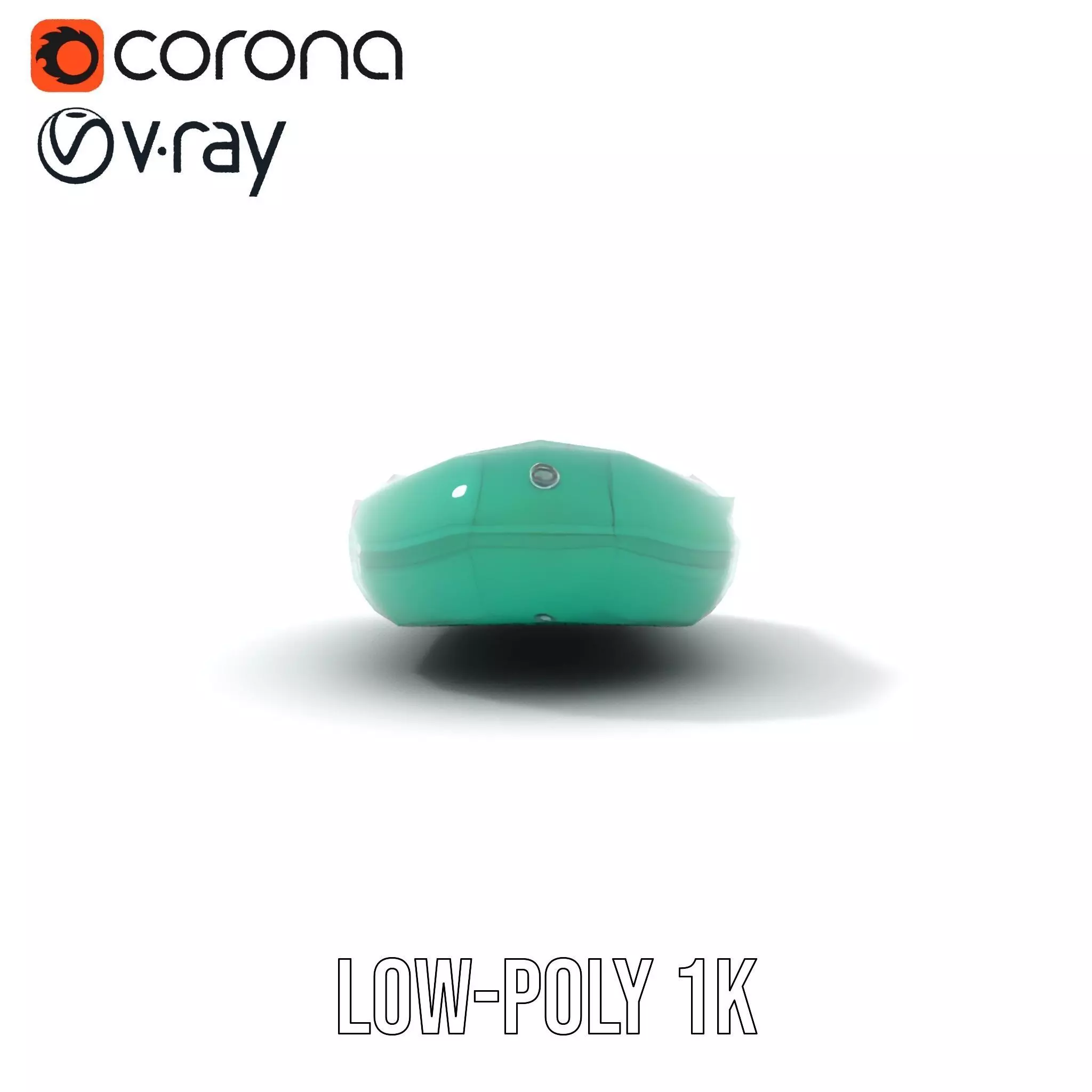 Emerald Inflatable Boat model pack Low-poly 3D model_12