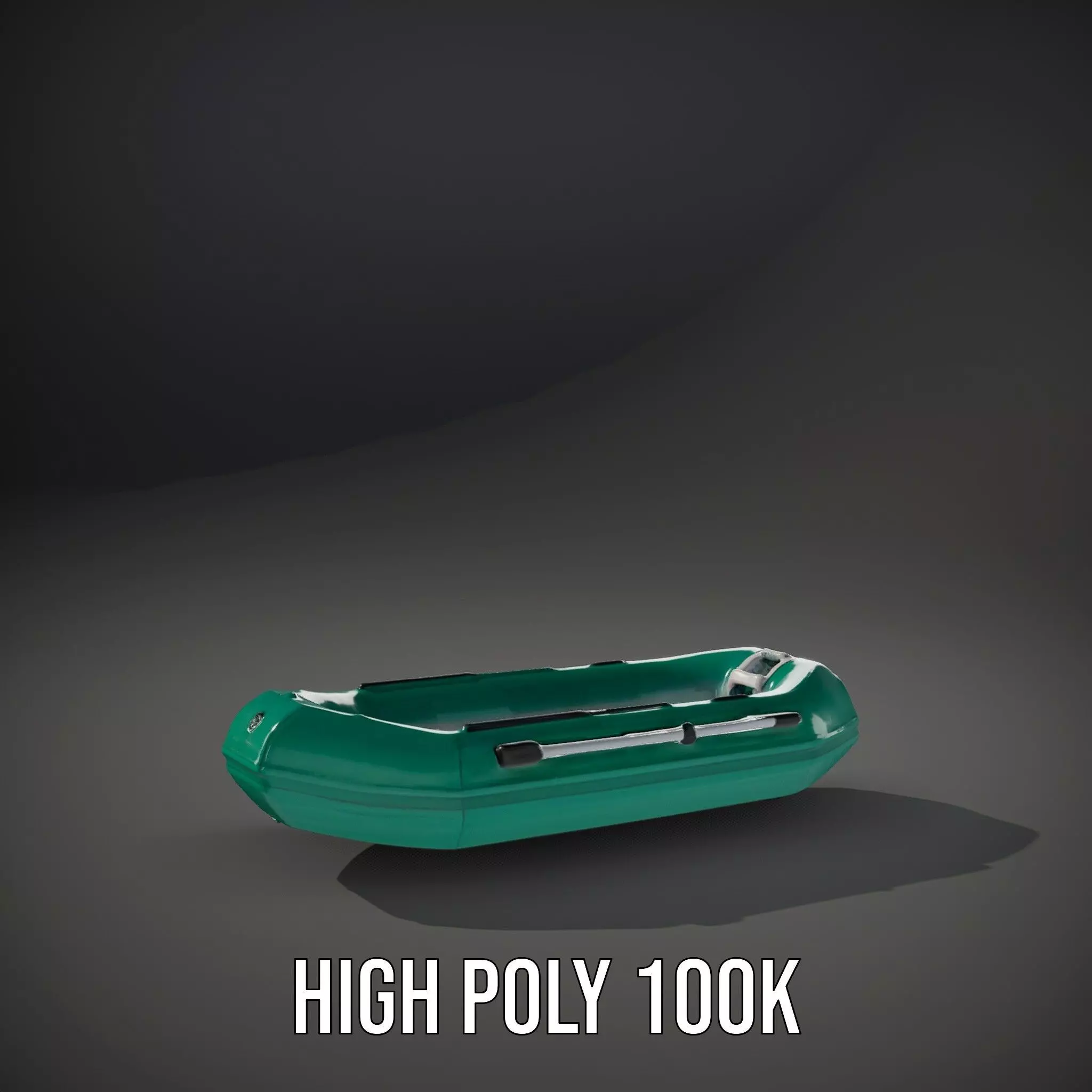 Emerald Inflatable Boat model pack Low-poly 3D model_8
