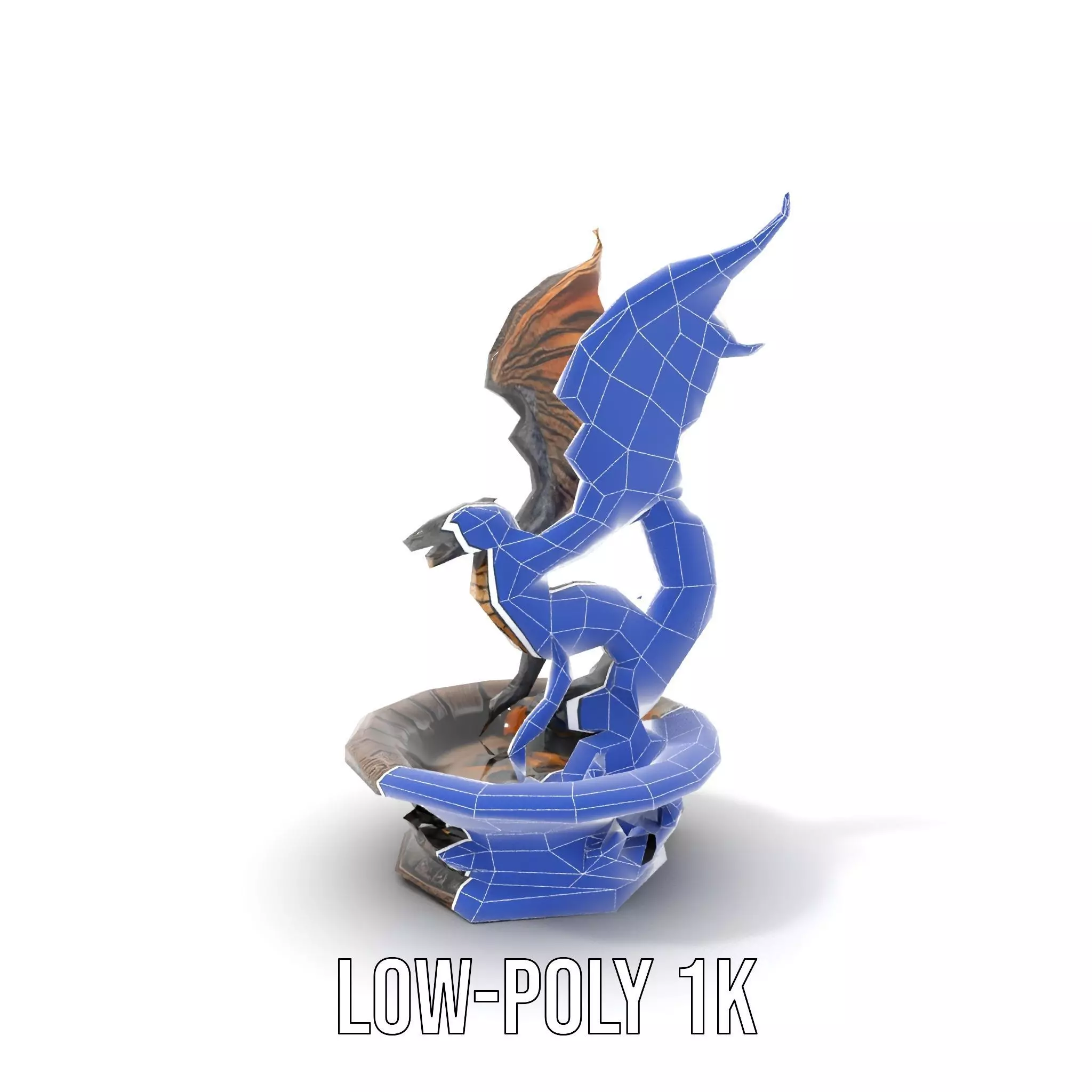 Majestic Dragon Fountain model pack Low-poly 3D model_17