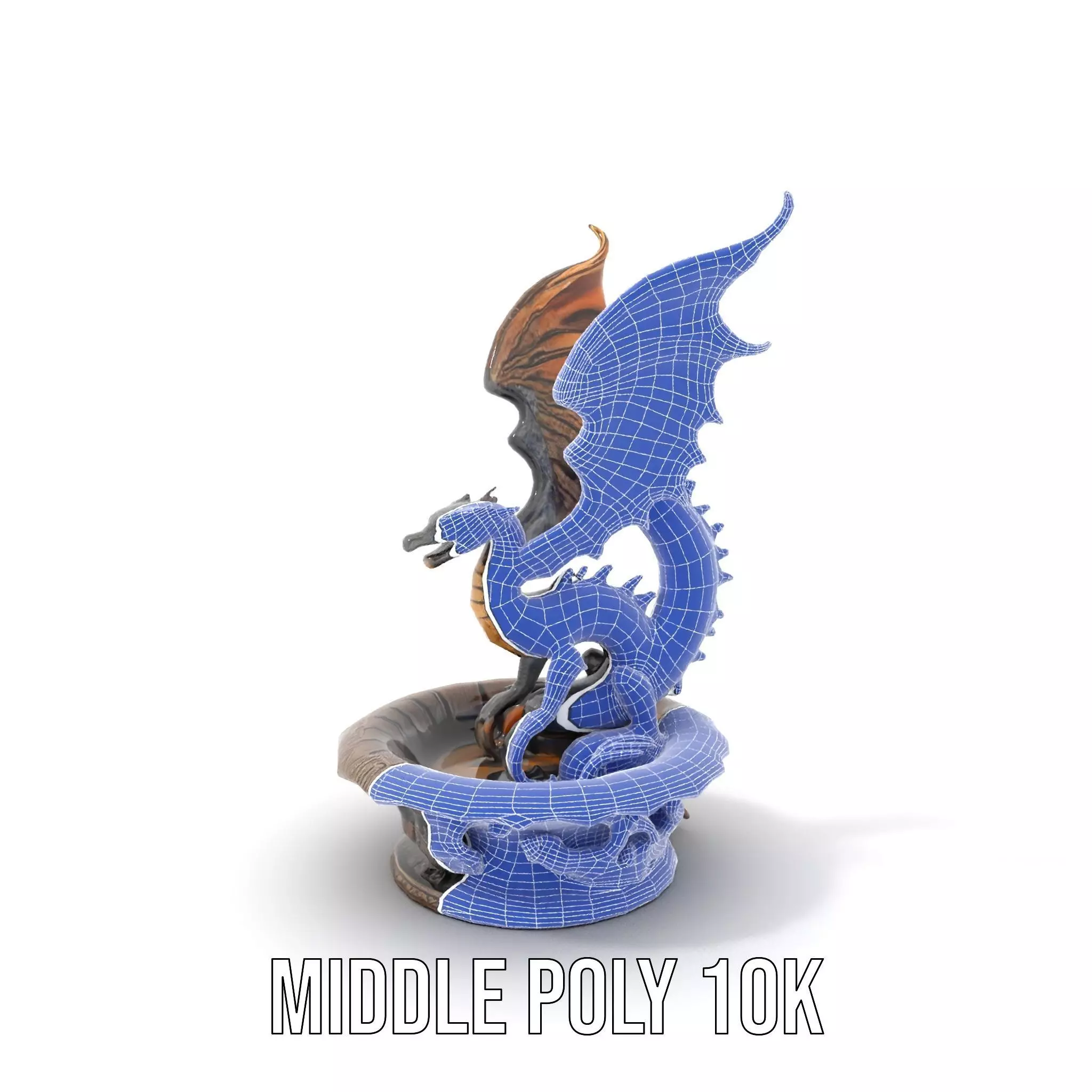 Majestic Dragon Fountain model pack Low-poly 3D model_21