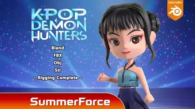 Zoey SD - KPop Demon Hunters 3D model