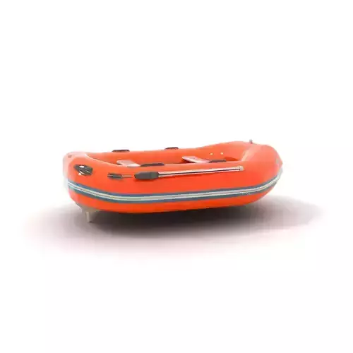 Orange Inflatable Raft model pack Low-poly 3D model