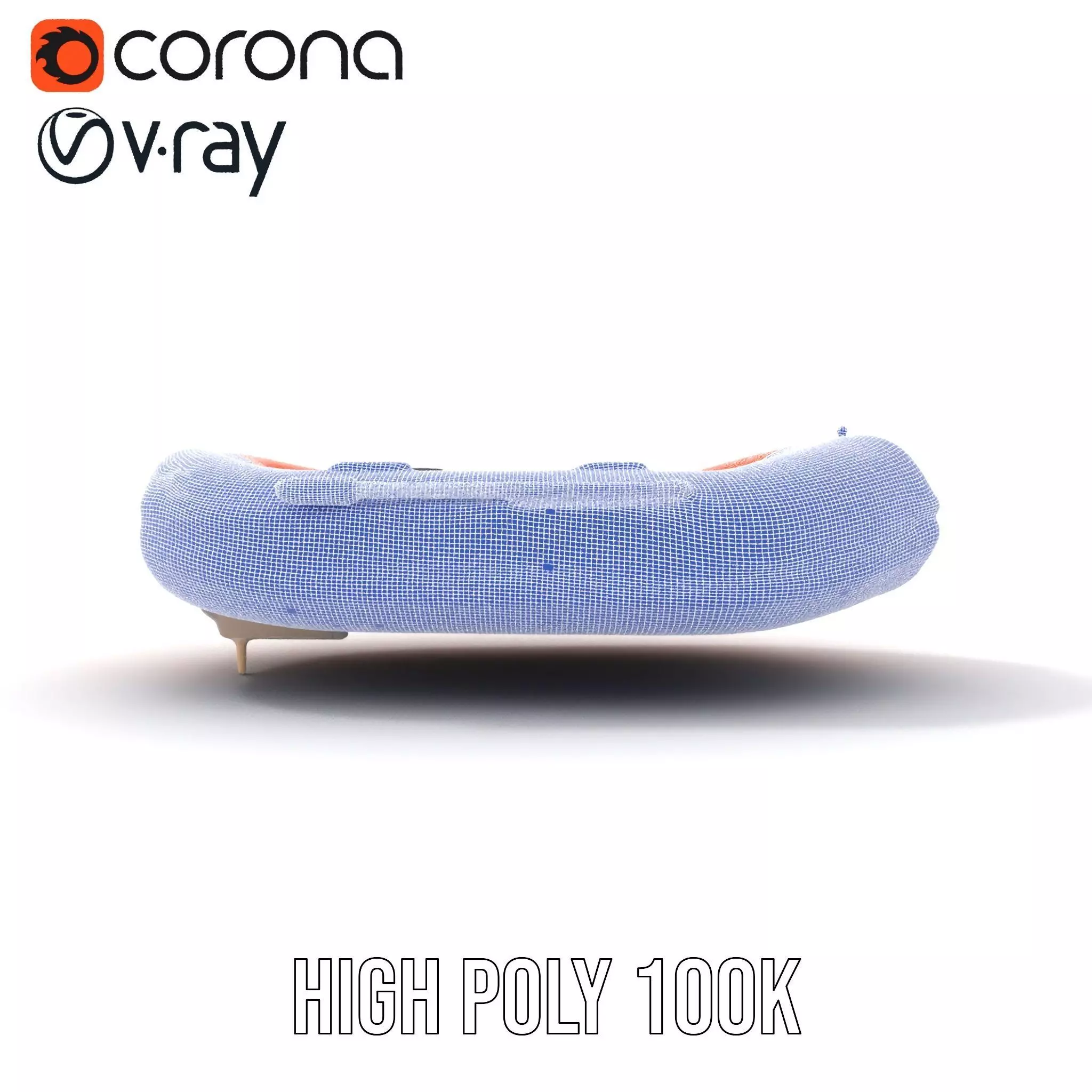 Orange Inflatable Raft model pack Low-poly 3D model_34