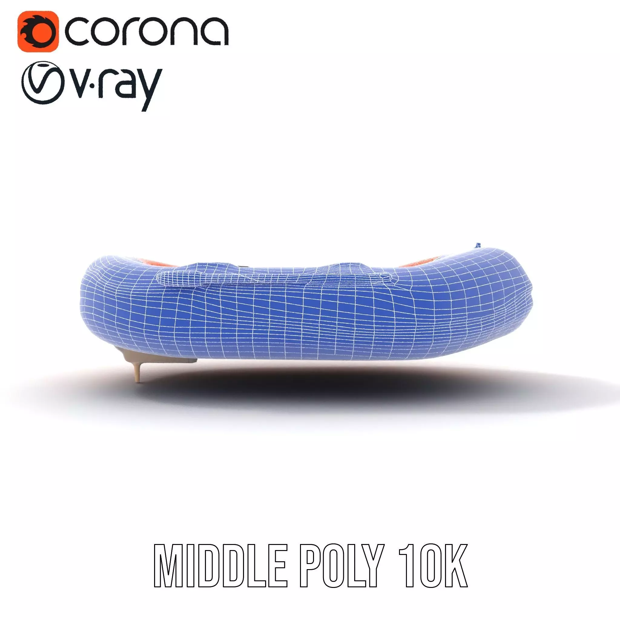 Orange Inflatable Raft model pack Low-poly 3D model_13