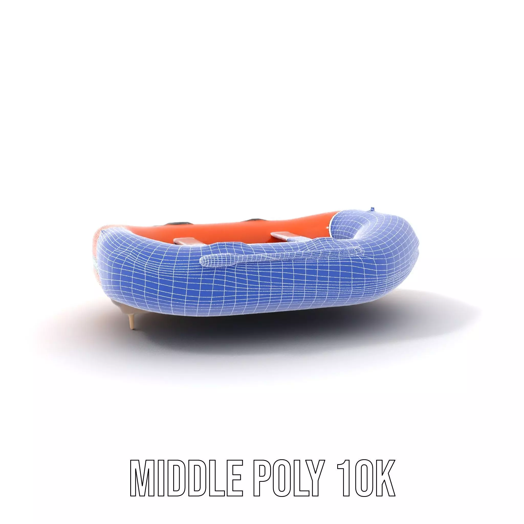 Orange Inflatable Raft model pack Low-poly 3D model_19