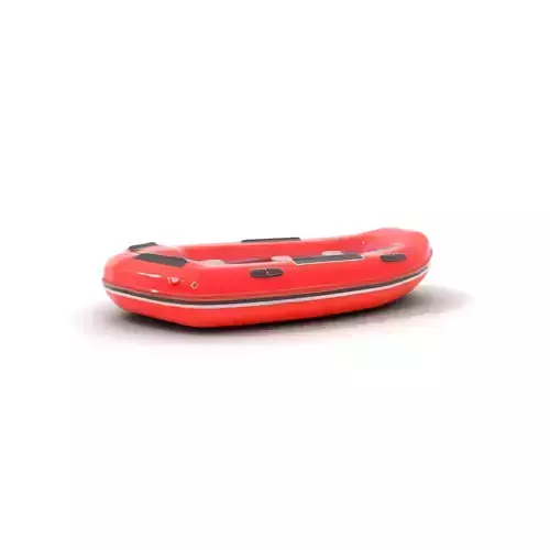 Red Inflatable Boat model pack Low-poly 3D model