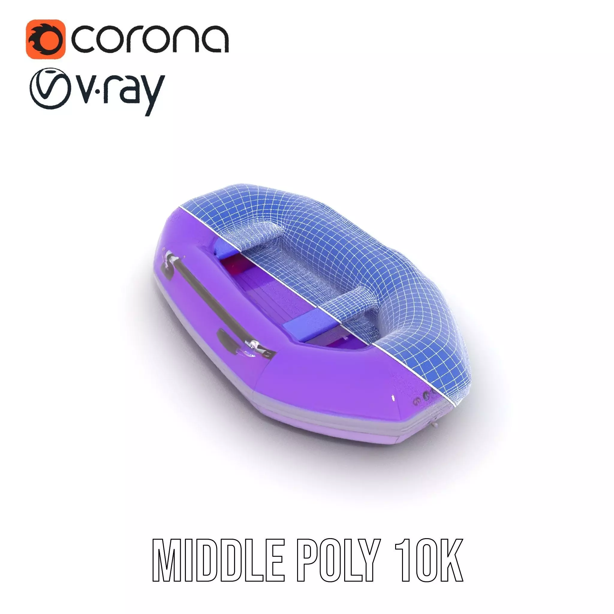 Vibrant Purple Raft model pack Low-poly 3D model_24