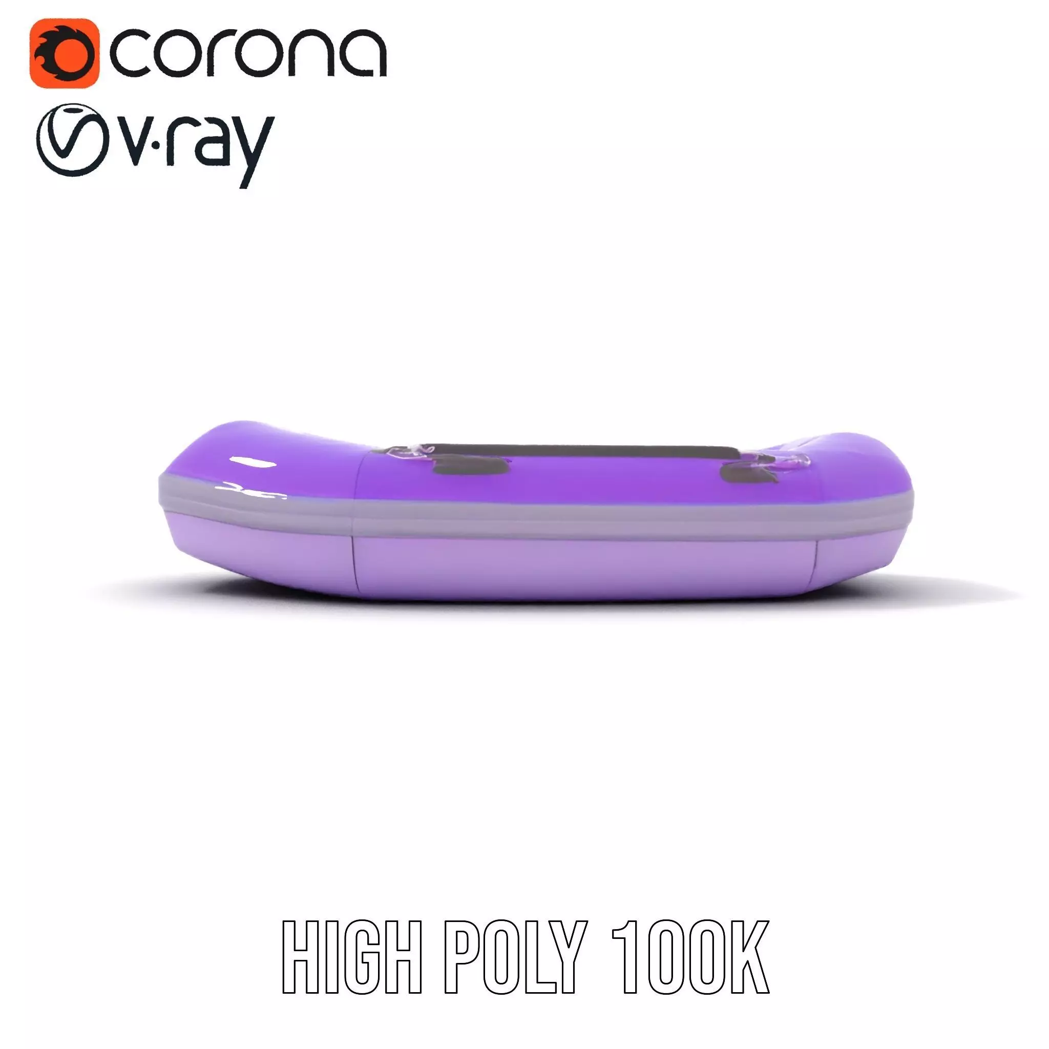 Vibrant Purple Raft model pack Low-poly 3D model_29