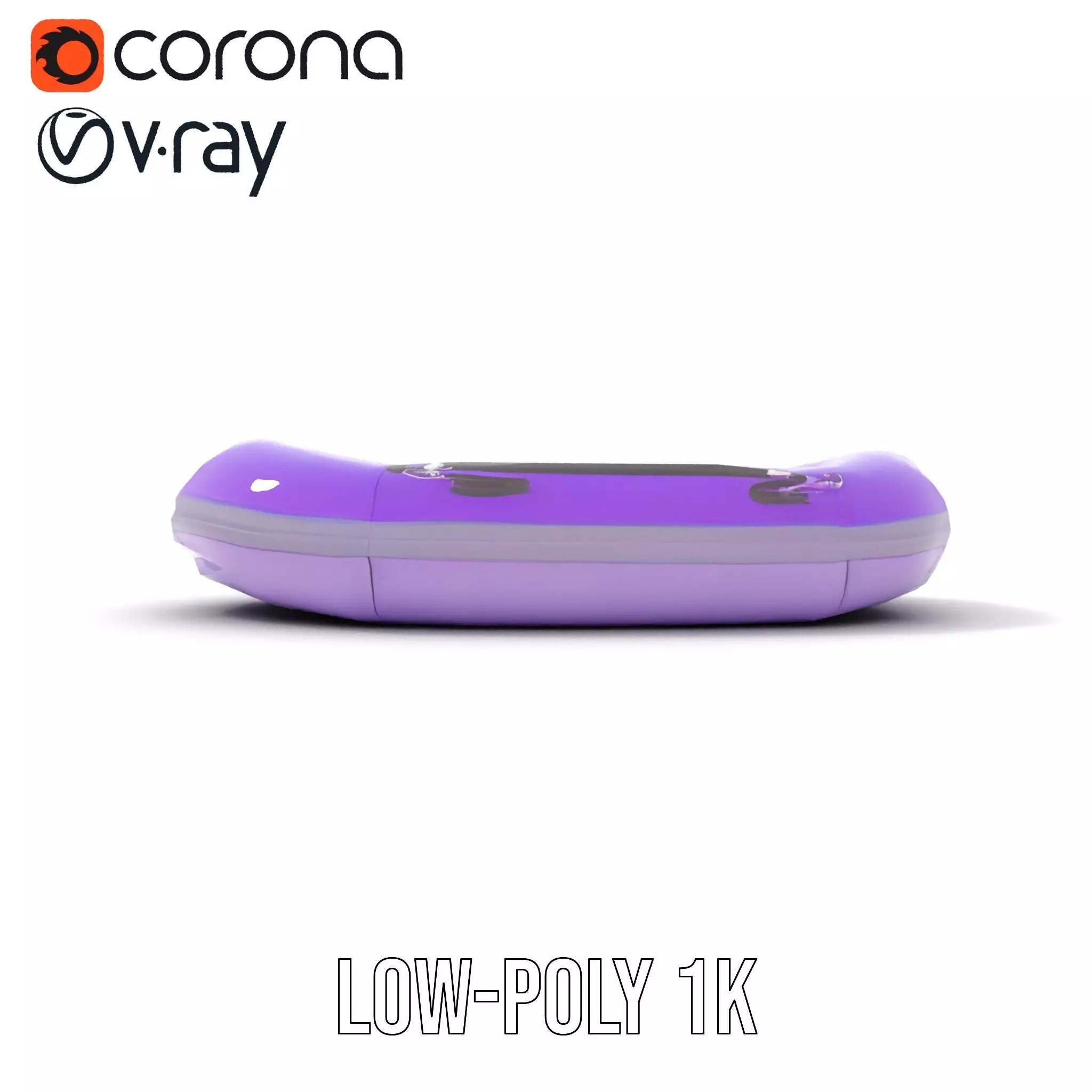 Vibrant Purple Raft model pack Low-poly 3D model_25